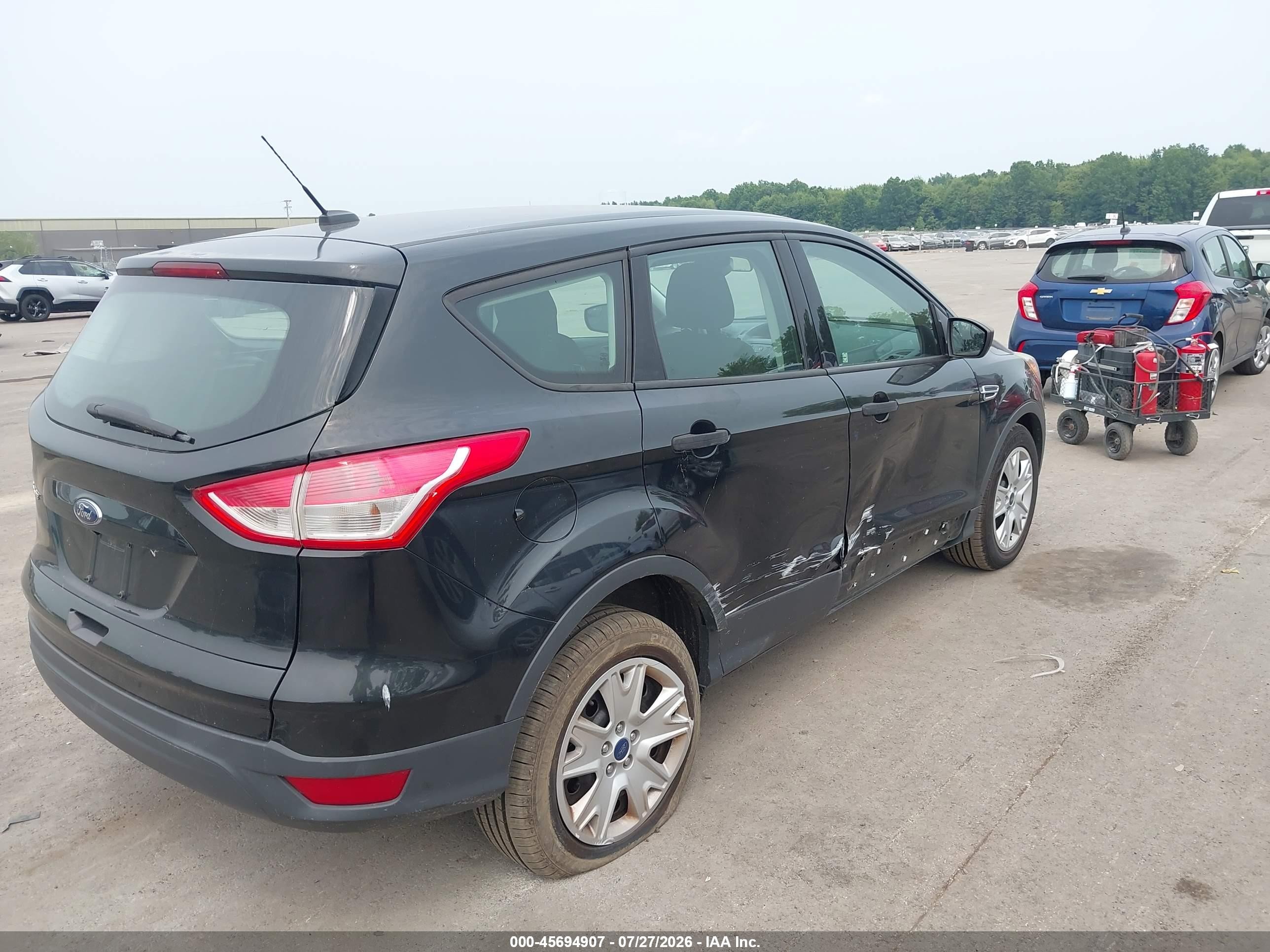 2015 Ford Escape S Black vin: 1FMCU0F7XFUA15947