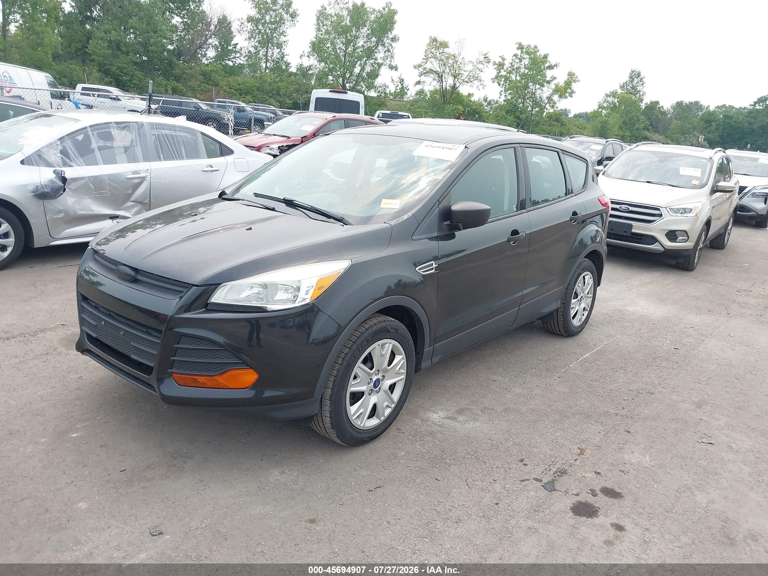2015 Ford Escape S Black vin: 1FMCU0F7XFUA15947