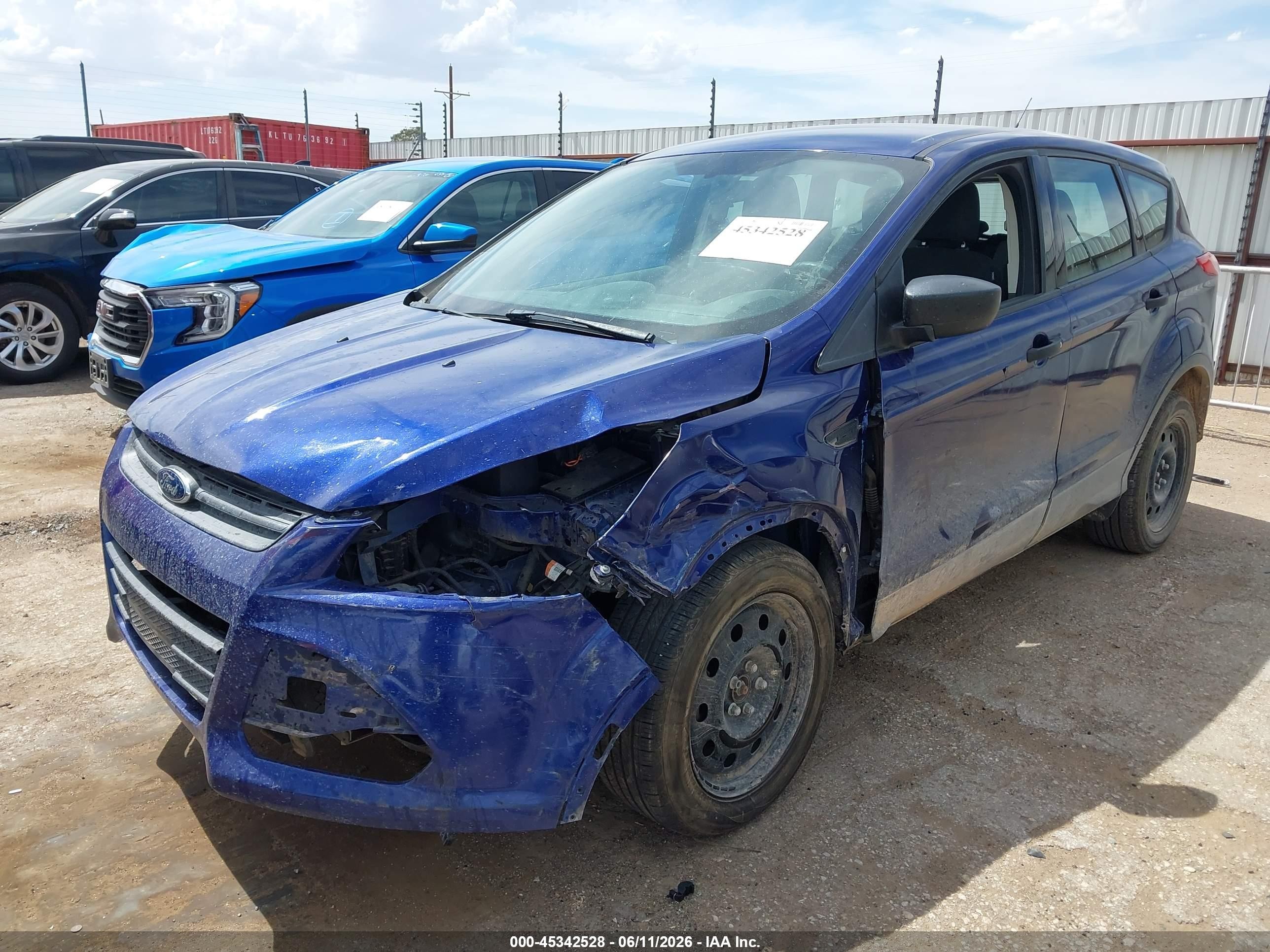 2015 Ford Escape S Blue vin: 1FMCU0F7XFUB77707