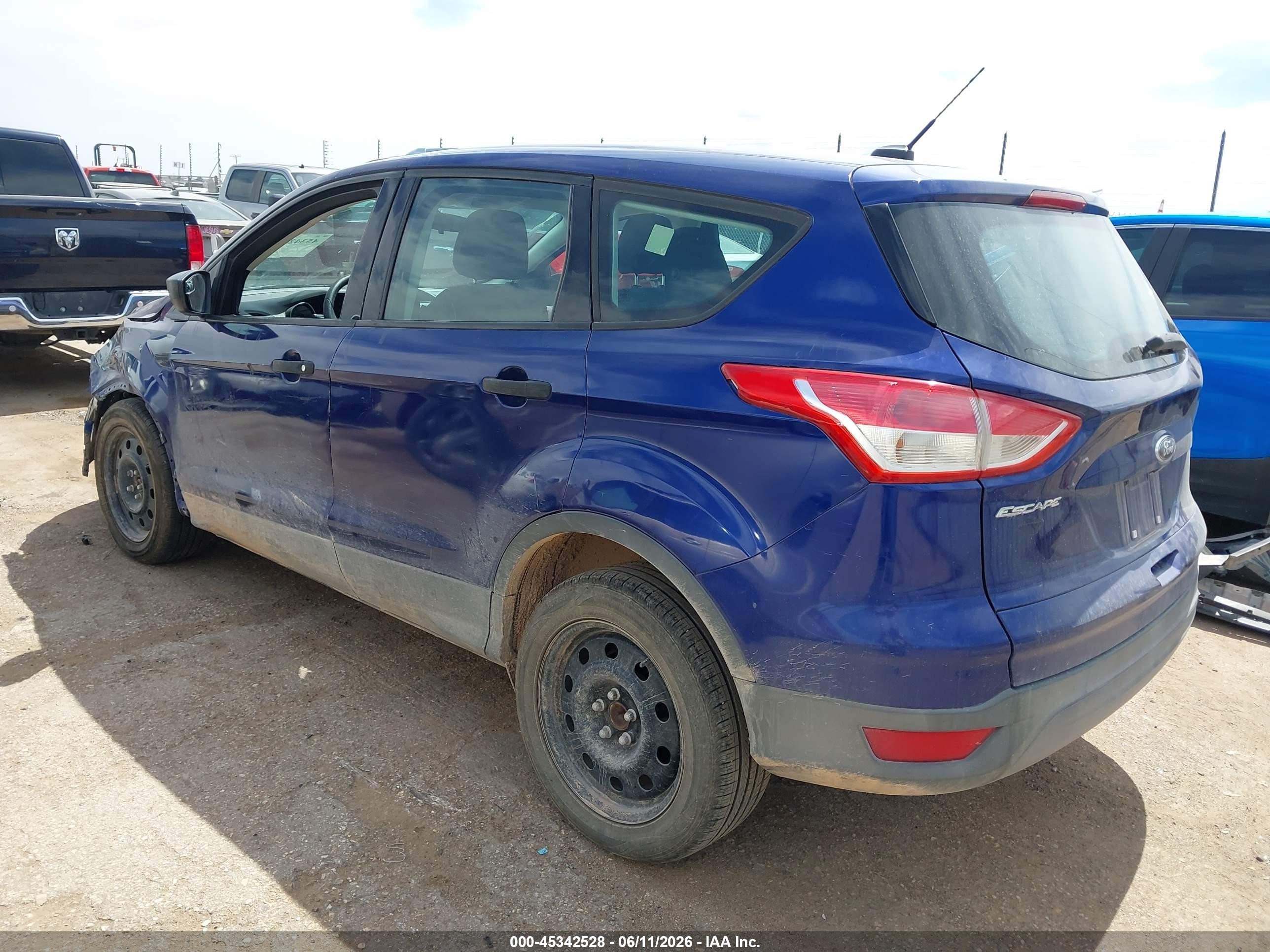 2015 Ford Escape S Blue vin: 1FMCU0F7XFUB77707