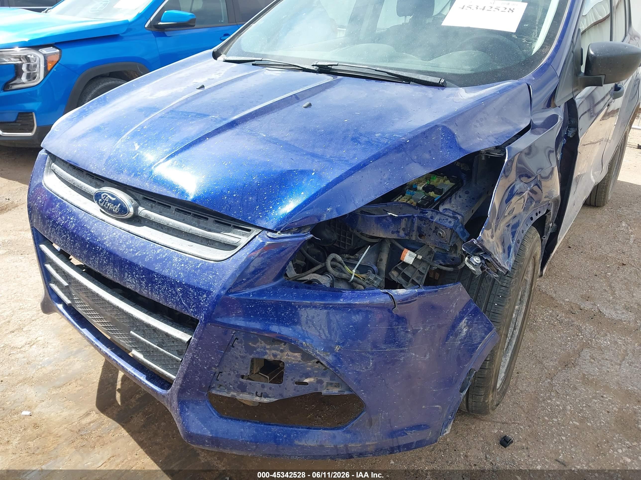 2015 Ford Escape S Blue vin: 1FMCU0F7XFUB77707