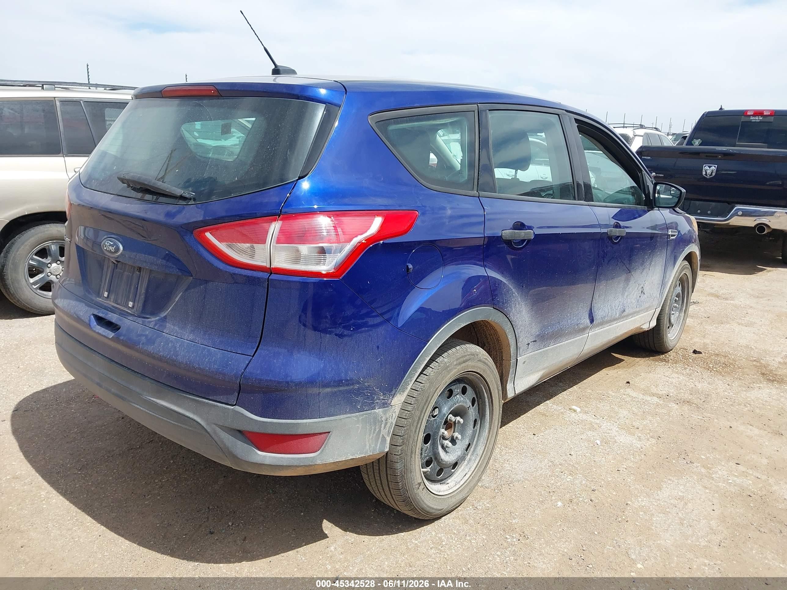 2015 Ford Escape S Blue vin: 1FMCU0F7XFUB77707