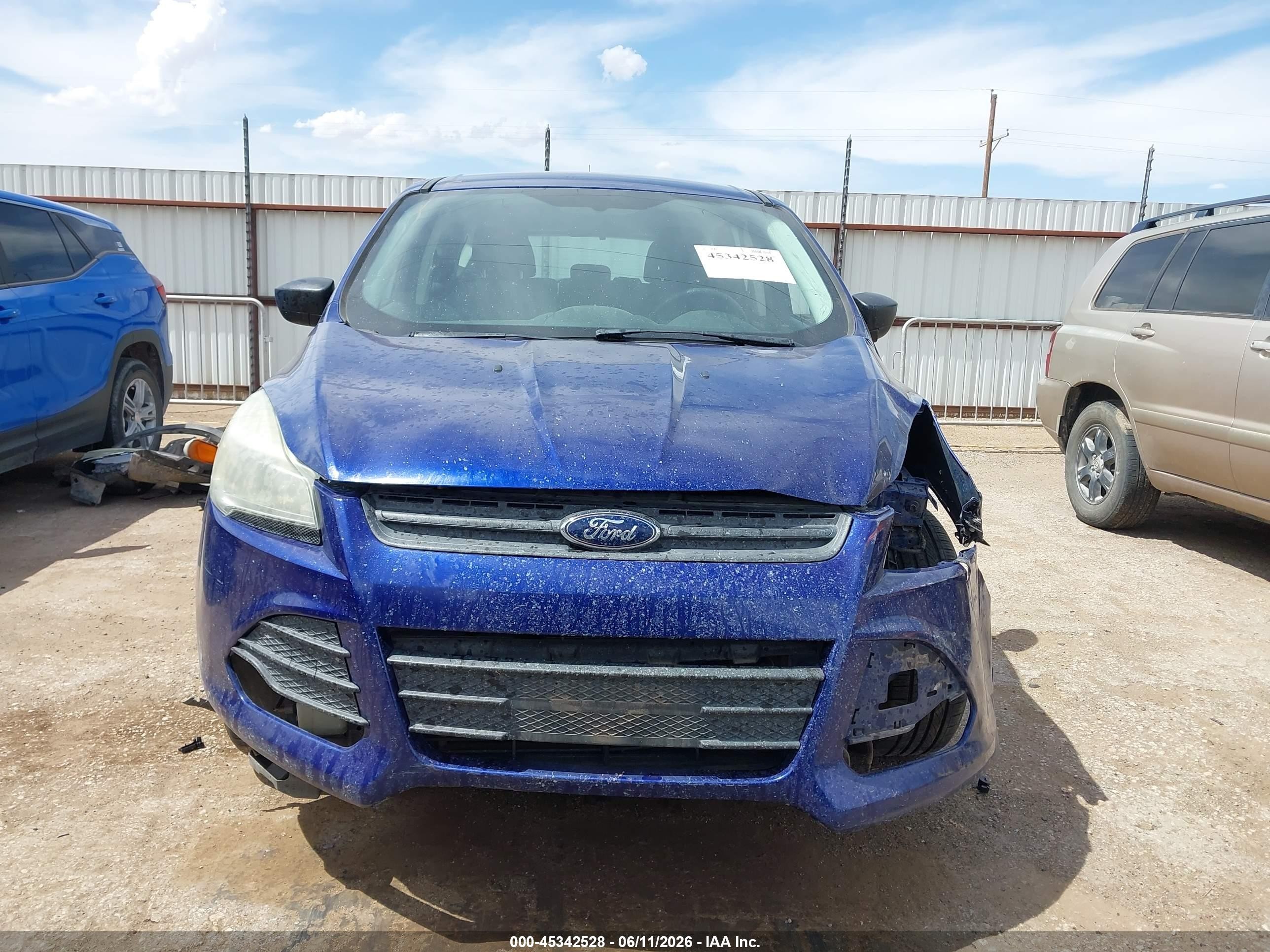2015 Ford Escape S Blue vin: 1FMCU0F7XFUB77707