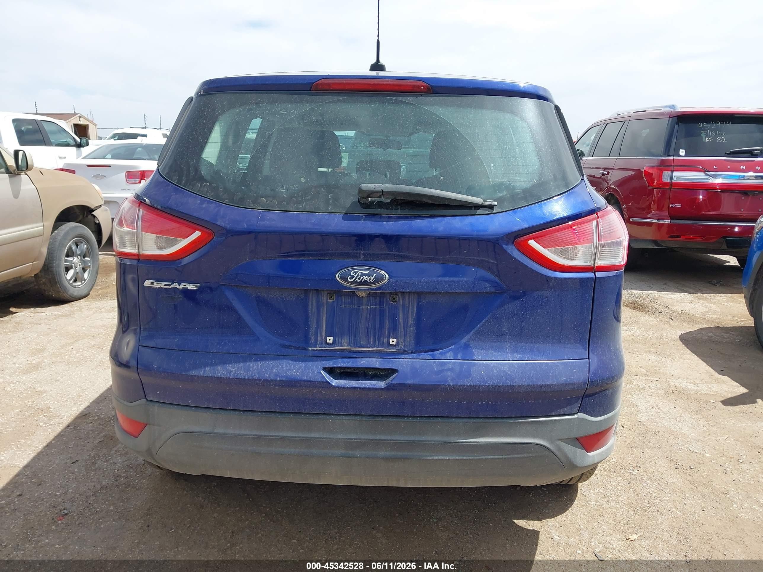 2015 Ford Escape S Blue vin: 1FMCU0F7XFUB77707
