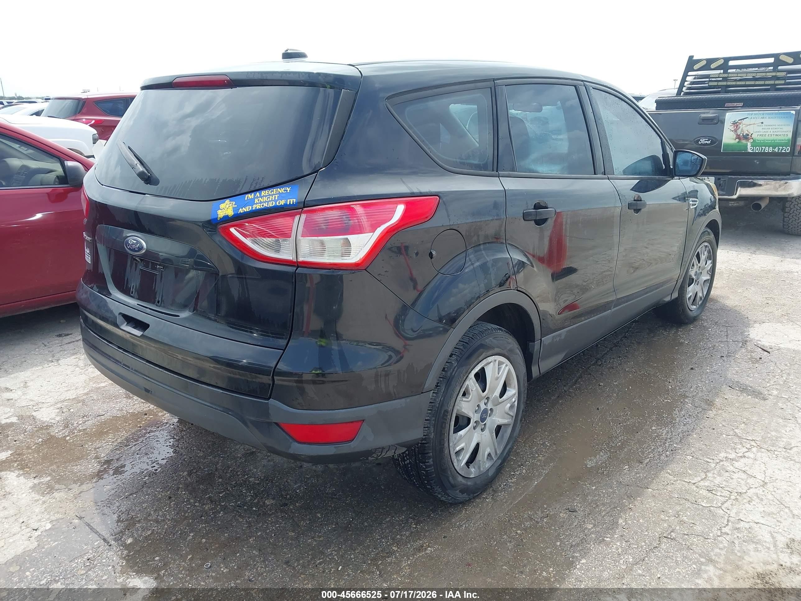 2015 Ford Escape S Black vin: 1FMCU0F7XFUC61607