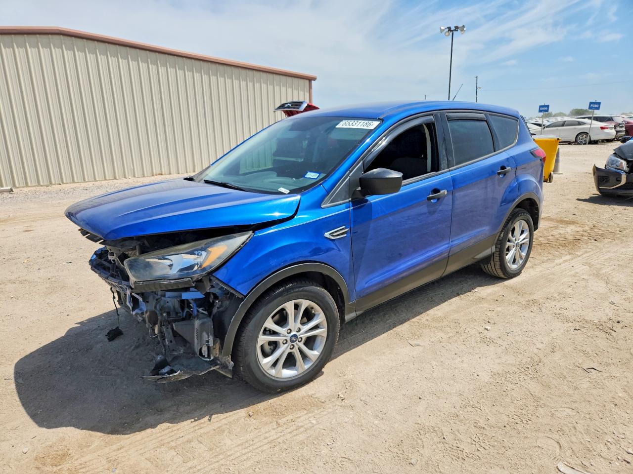 2019 Ford Escape S Blue vin: 1FMCU0F7XKUB26802