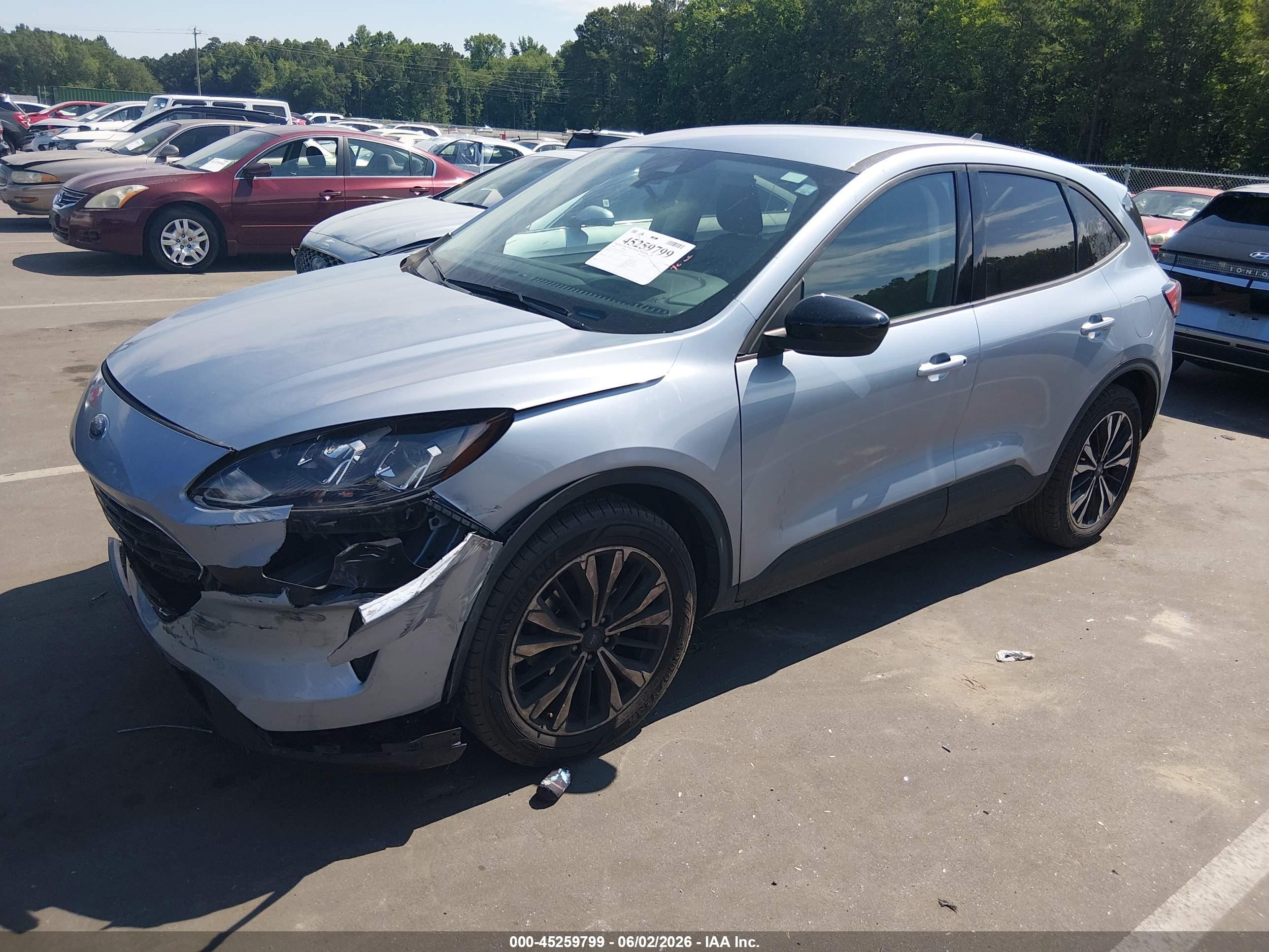 2022 Ford Escape Se Blue vin: 1FMCU0G65NUB52735