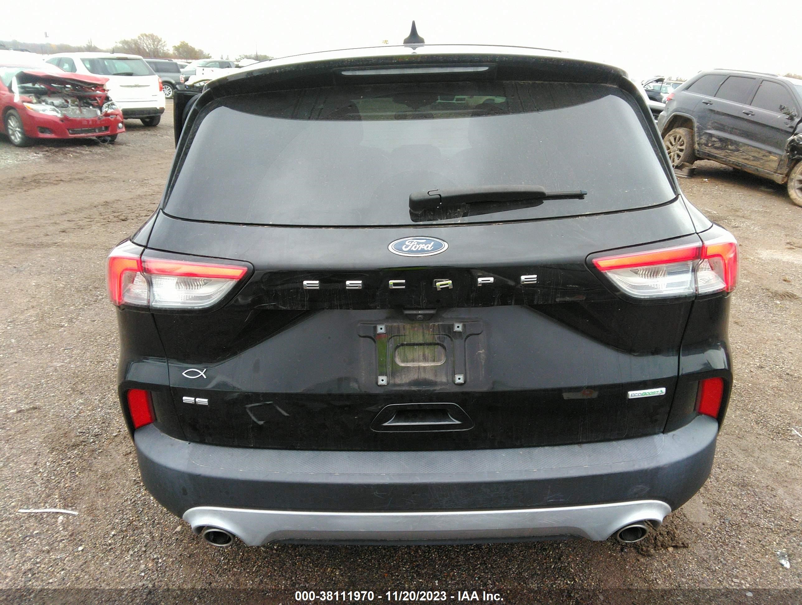 2020 Ford Escape Se Black vin: 1FMCU0G68LUB66707