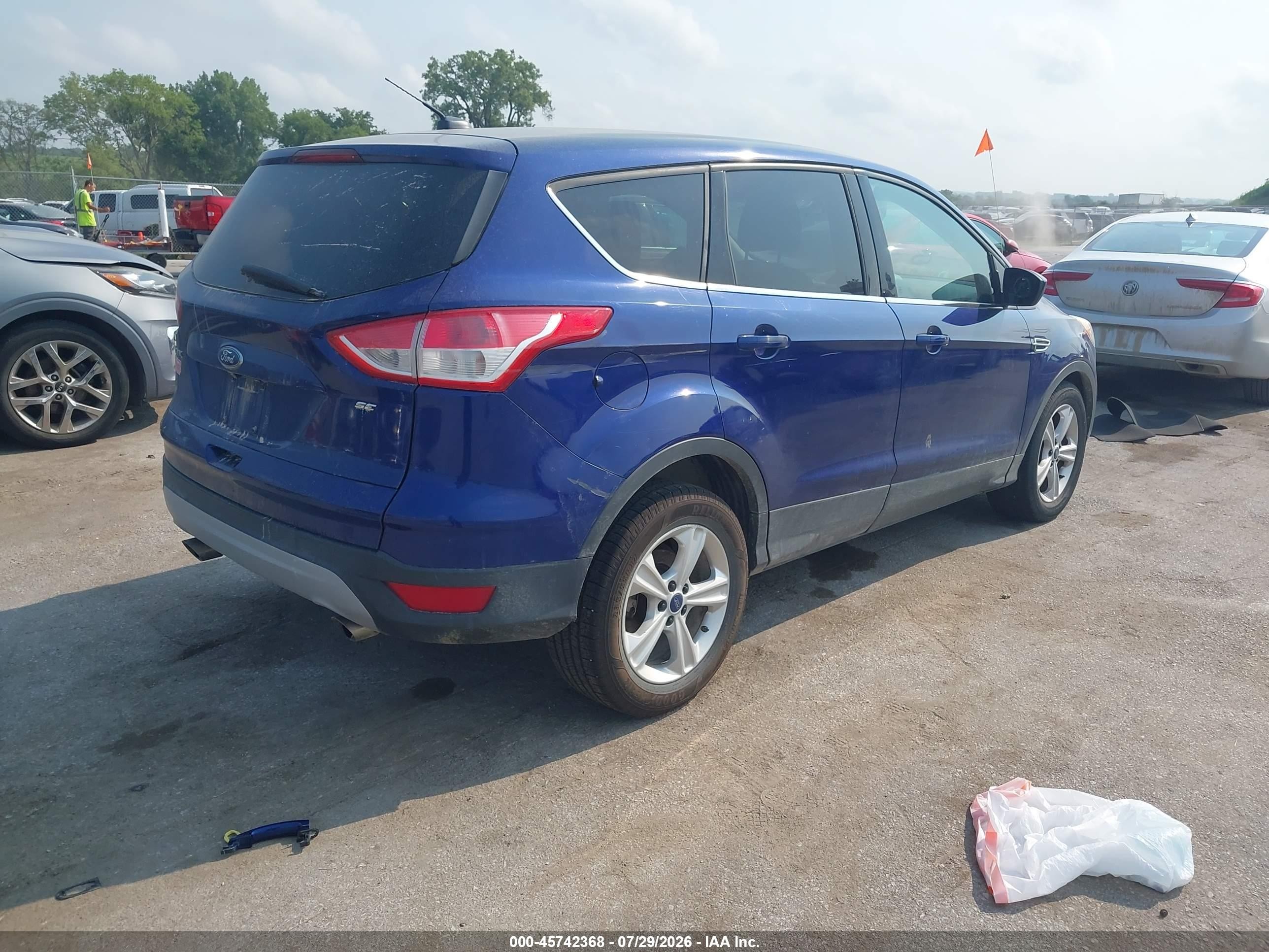 2015 Ford Escape Se Blue vin: 1FMCU0G70FUA28172