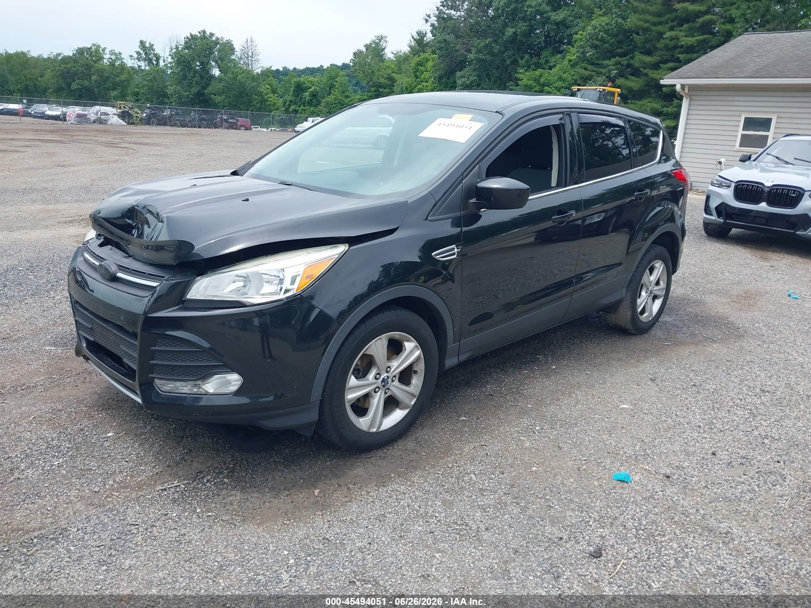 2015 Ford Escape Se Black vin: 1FMCU0G71FUB37885