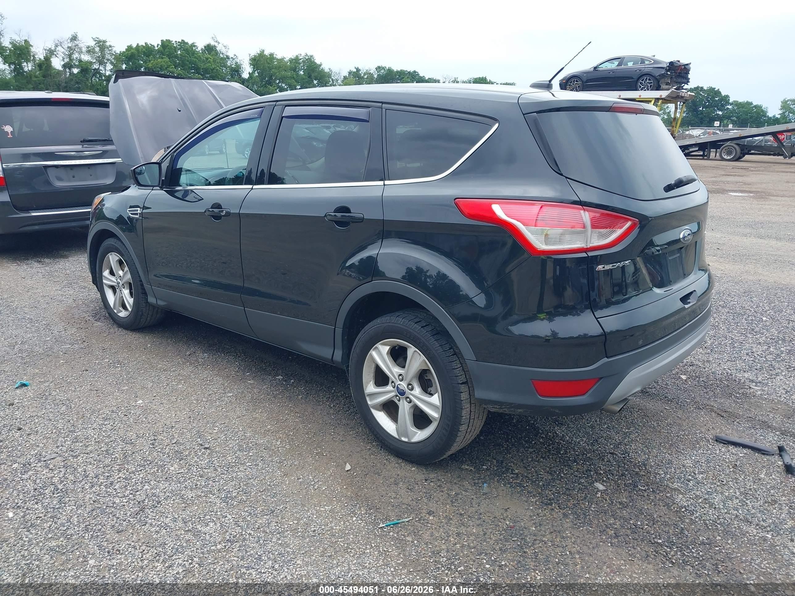 2015 Ford Escape Se Black vin: 1FMCU0G71FUB37885