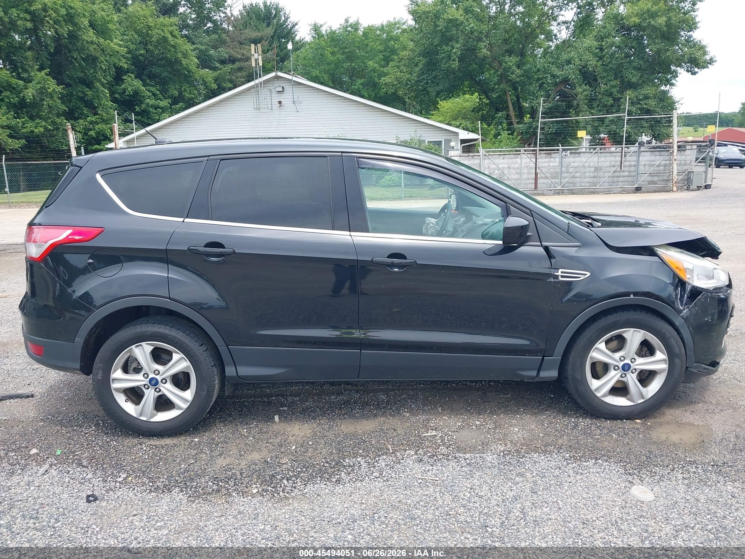 2015 Ford Escape Se Black vin: 1FMCU0G71FUB37885