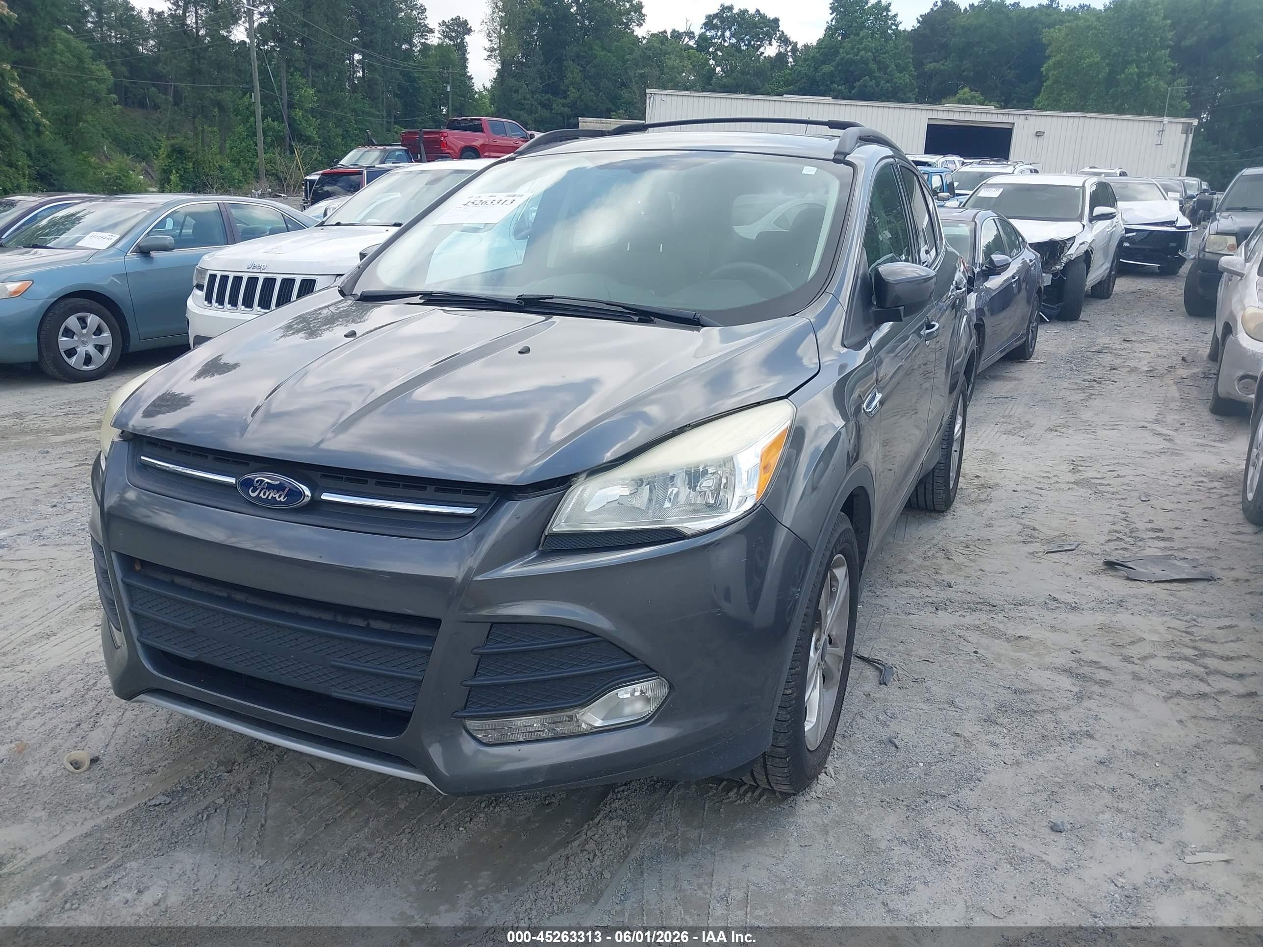 2015 Ford Escape Se Gray vin: 1FMCU0G71FUB45372
