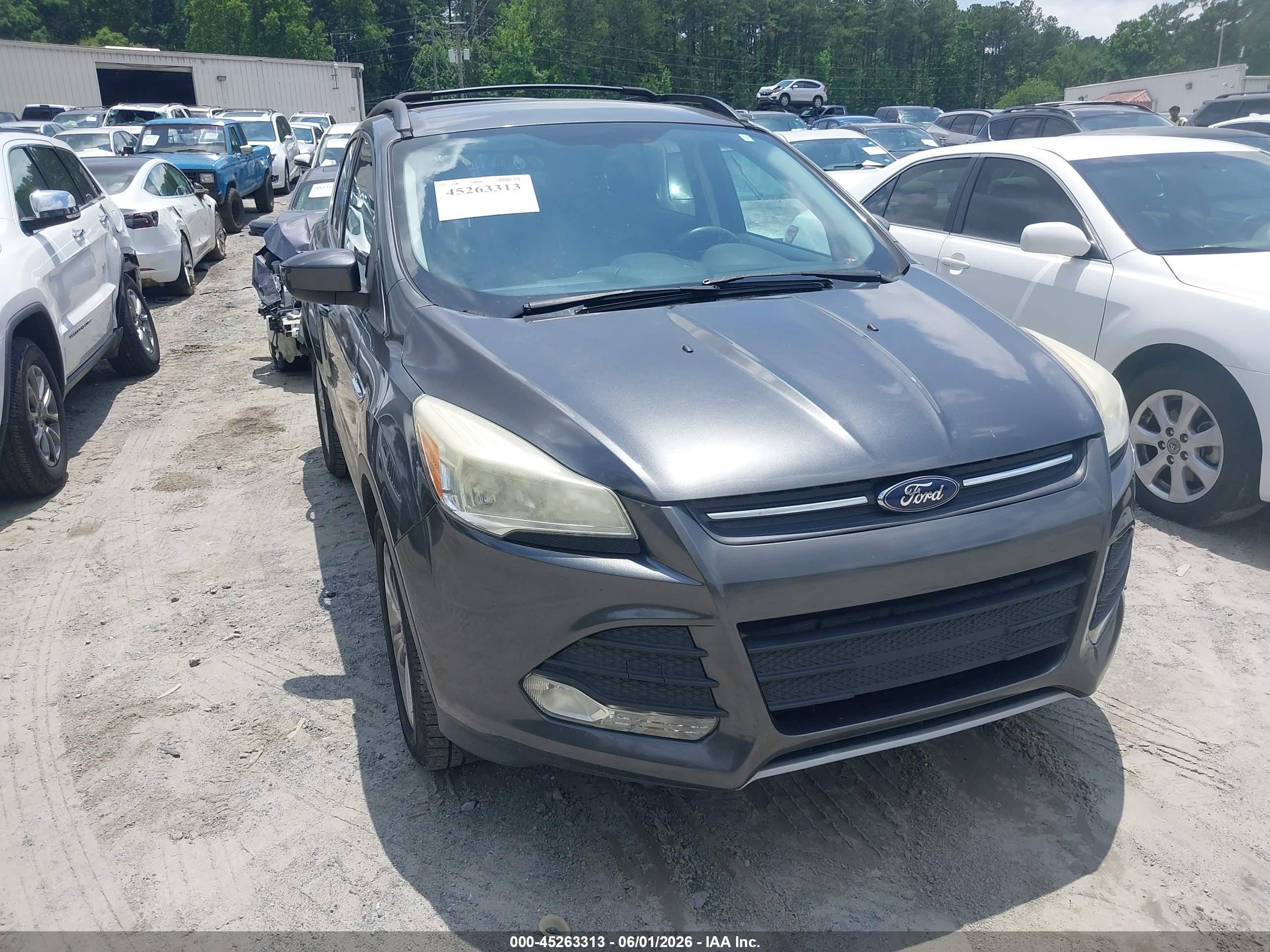 2015 Ford Escape Se Gray vin: 1FMCU0G71FUB45372