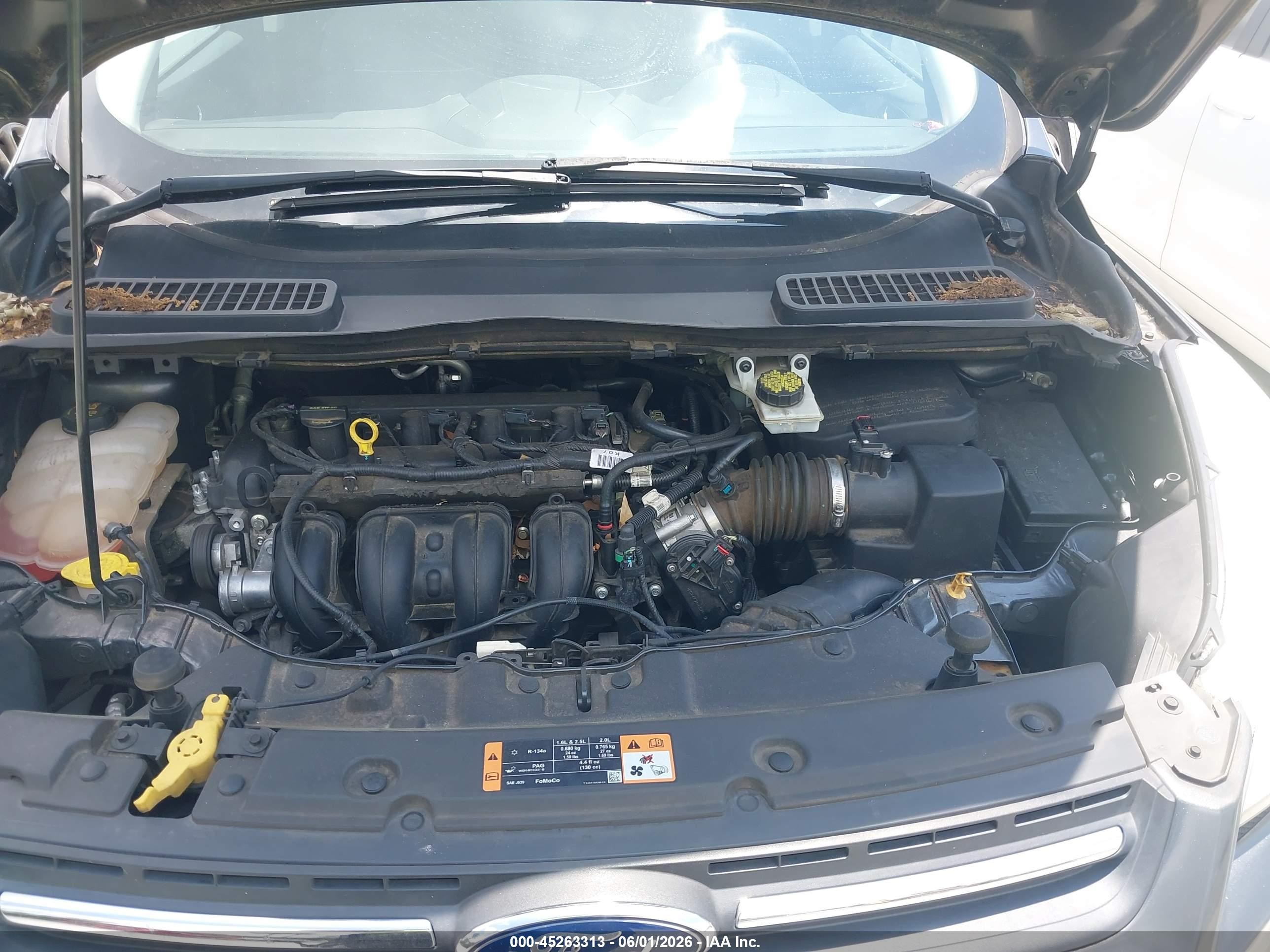 2015 Ford Escape Se Gray vin: 1FMCU0G71FUB45372