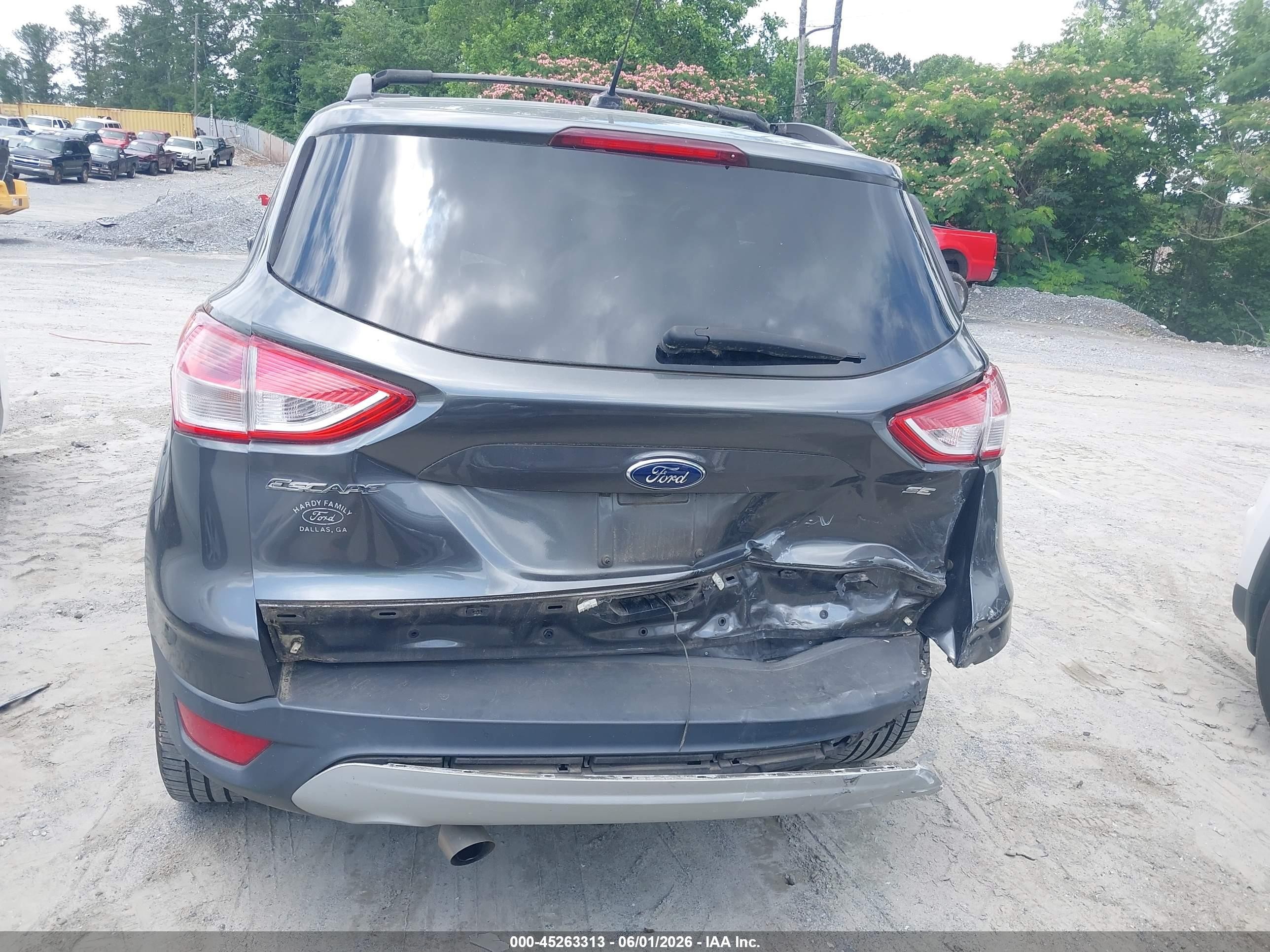 2015 Ford Escape Se Gray vin: 1FMCU0G71FUB45372