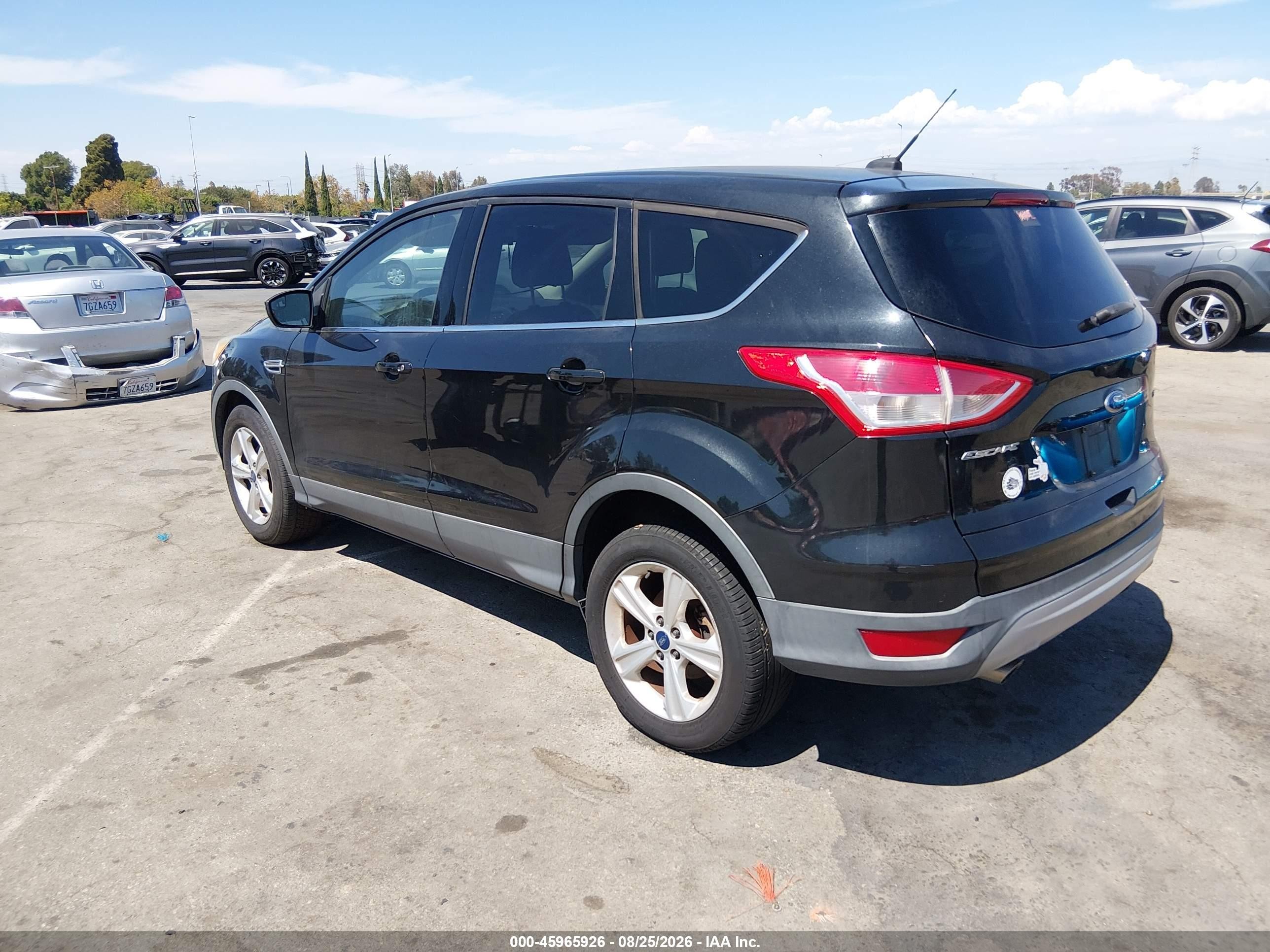 2015 Ford Escape Se Black vin: 1FMCU0G71FUC43446