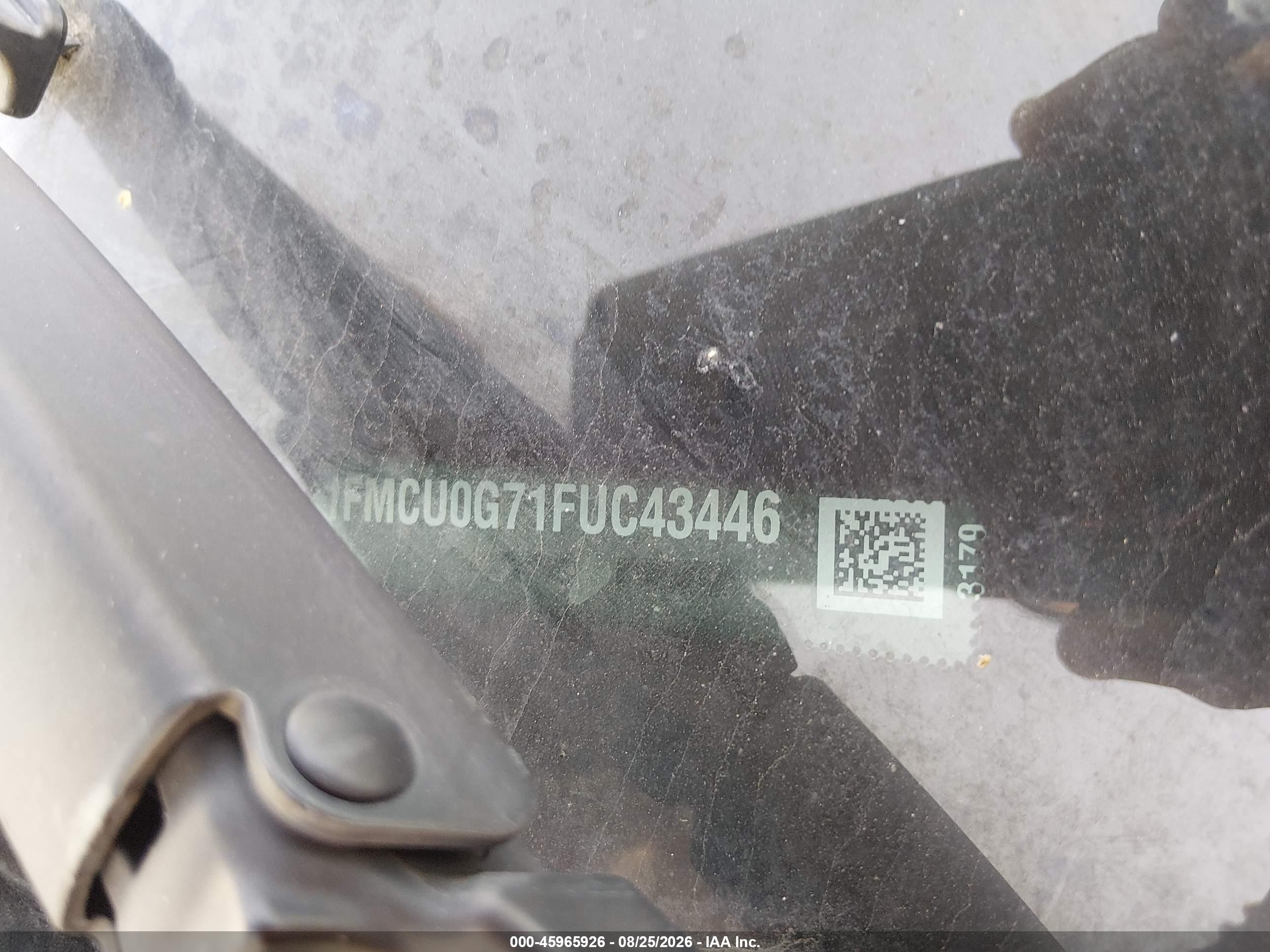 2015 Ford Escape Se Black vin: 1FMCU0G71FUC43446