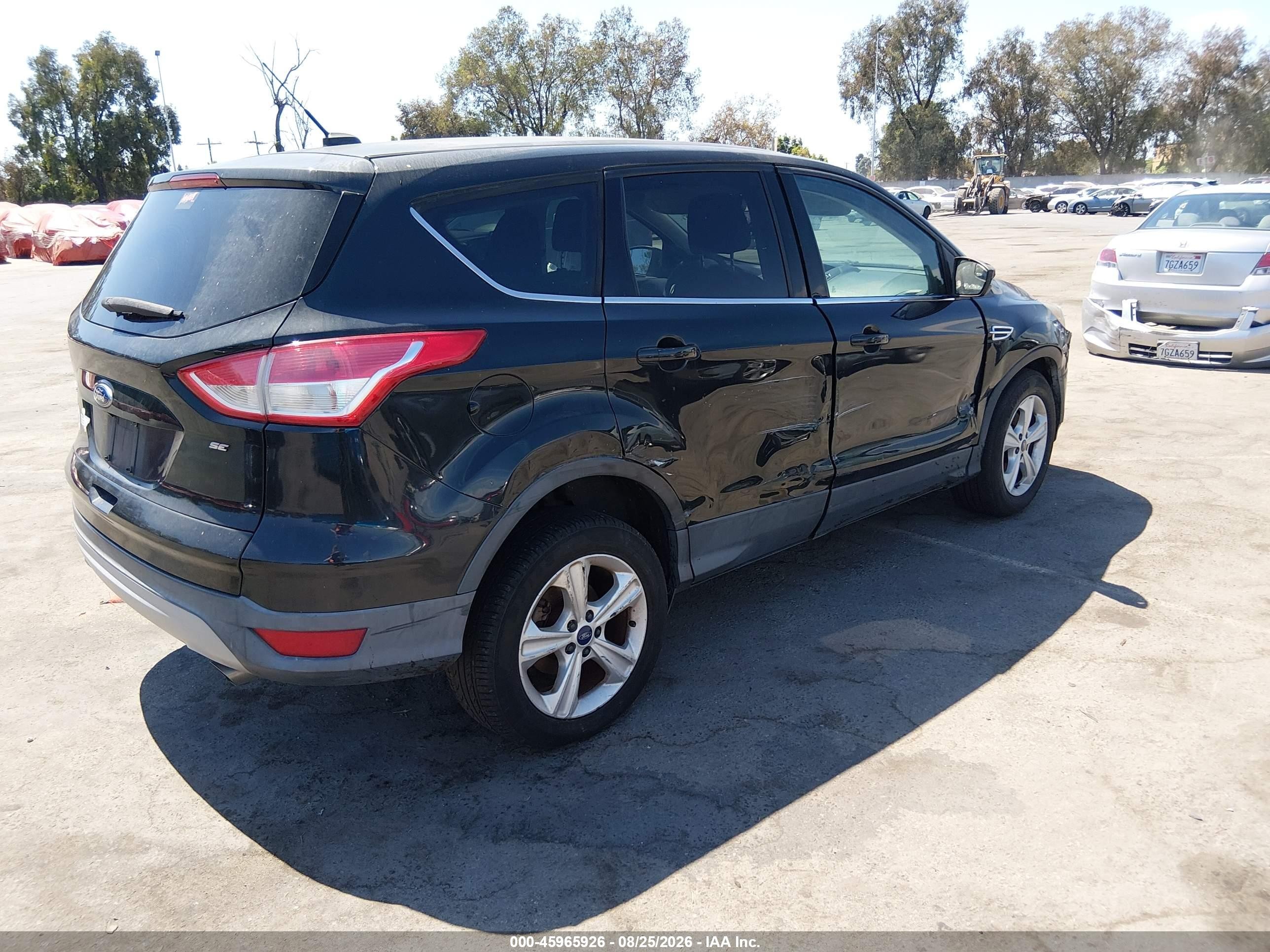 2015 Ford Escape Se Black vin: 1FMCU0G71FUC43446