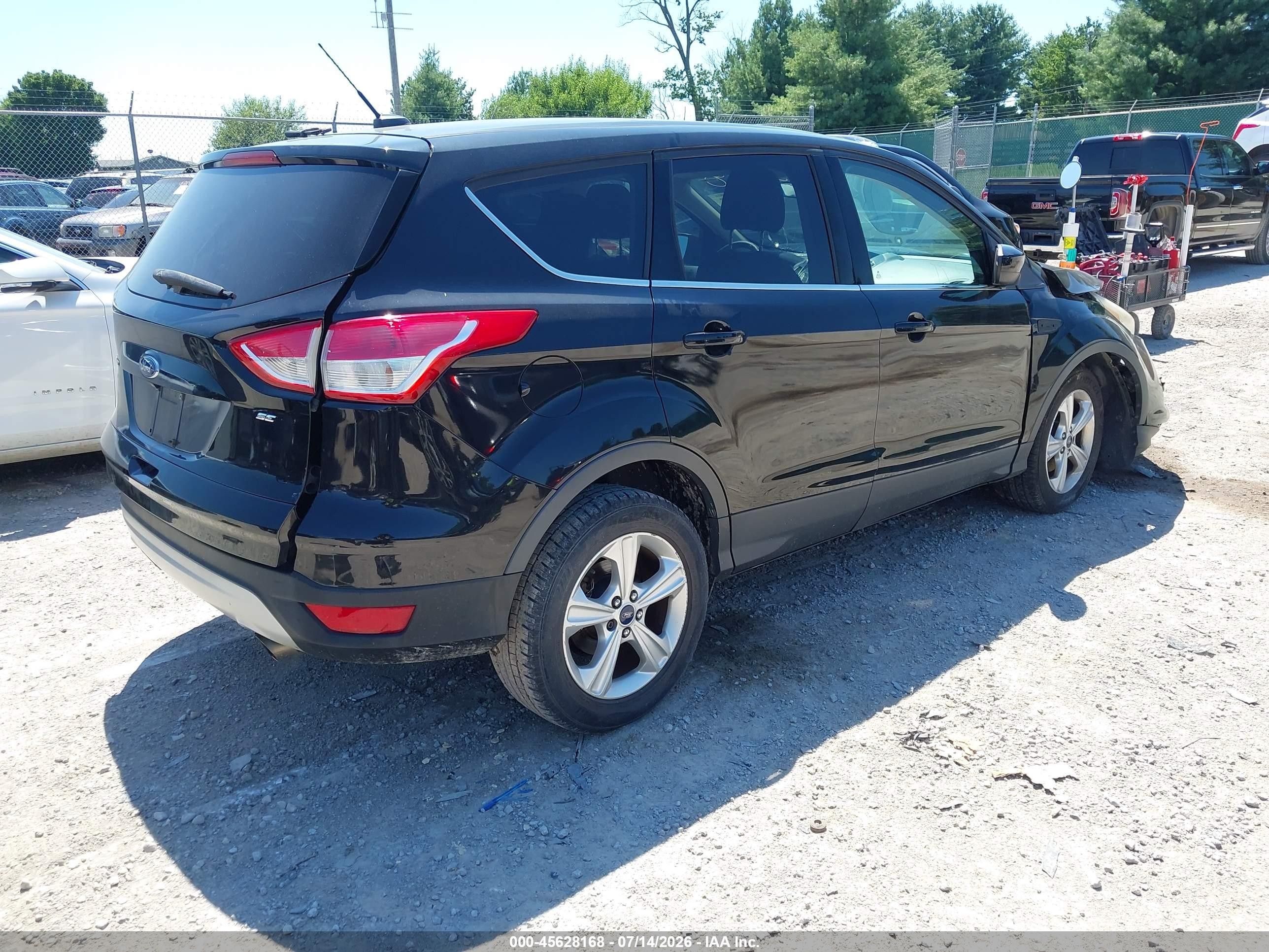 2016 Ford Escape Se Black vin: 1FMCU0G71GUB51142
