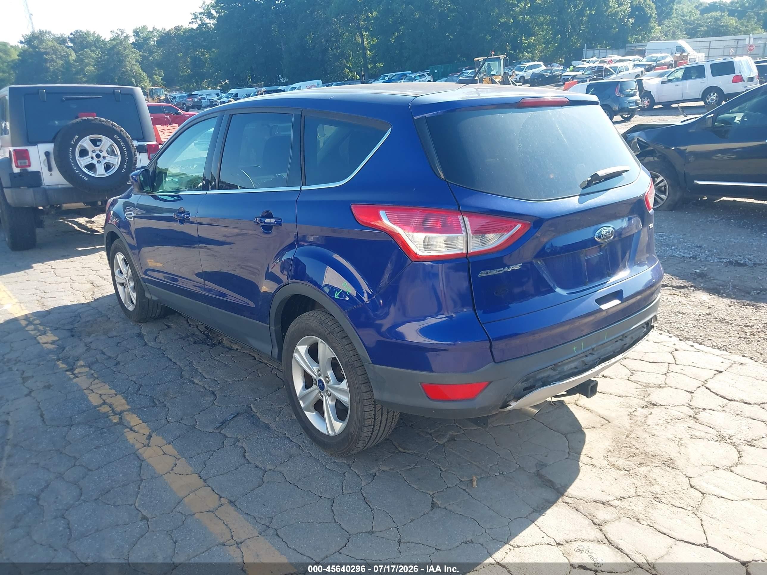 2015 Ford Escape Se Blue vin: 1FMCU0G73FUB16343