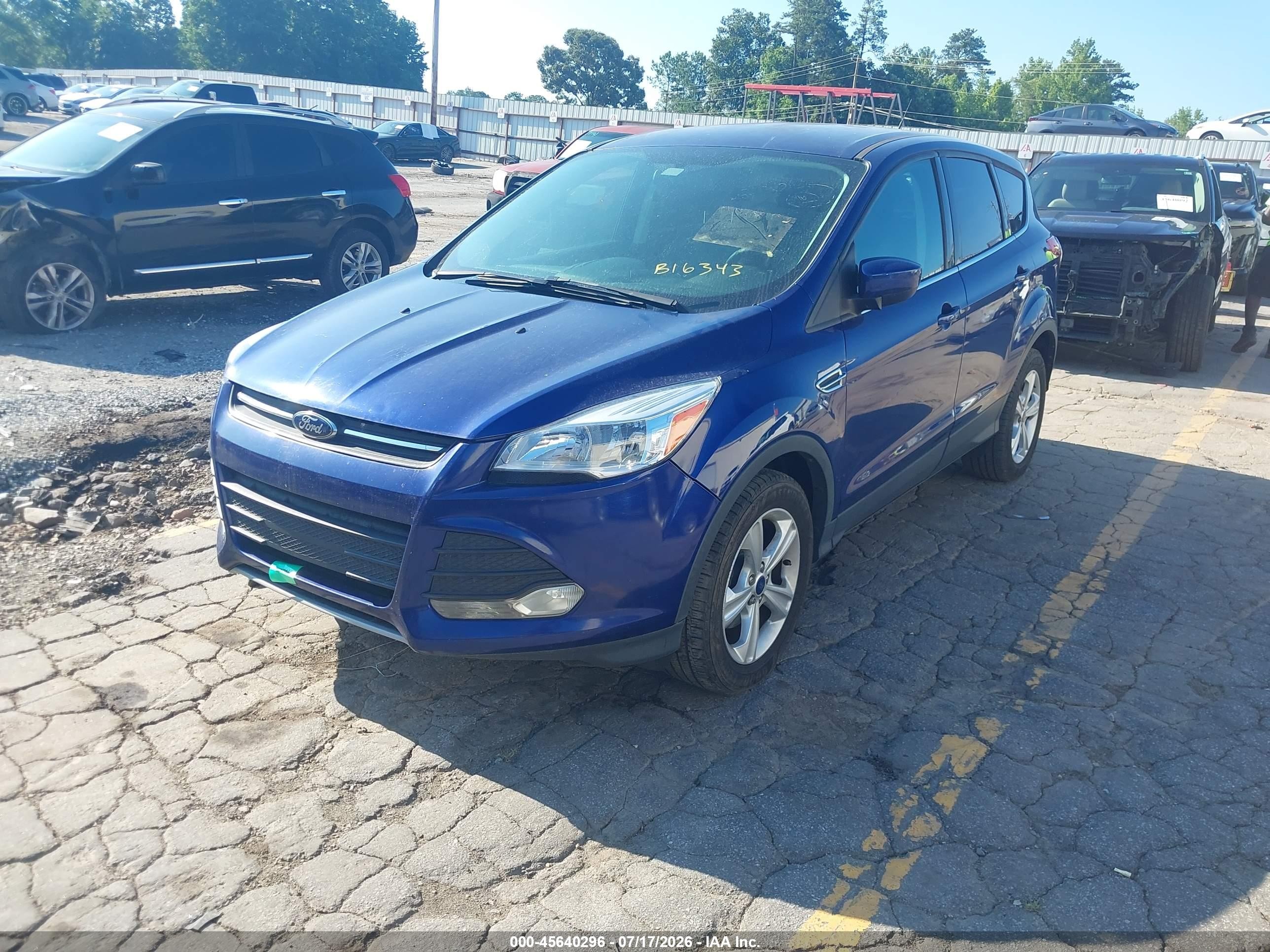2015 Ford Escape Se Blue vin: 1FMCU0G73FUB16343
