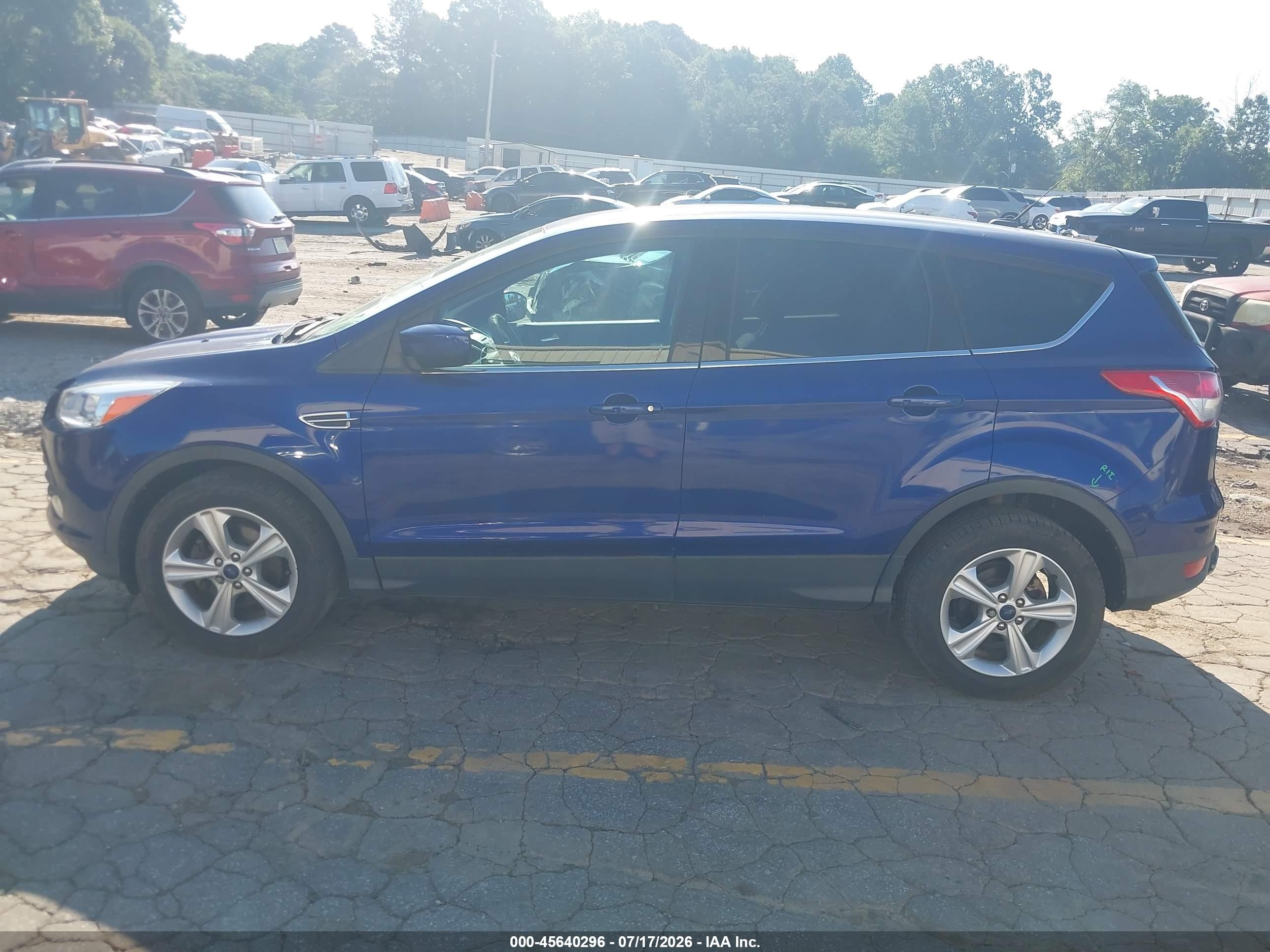 2015 Ford Escape Se Blue vin: 1FMCU0G73FUB16343