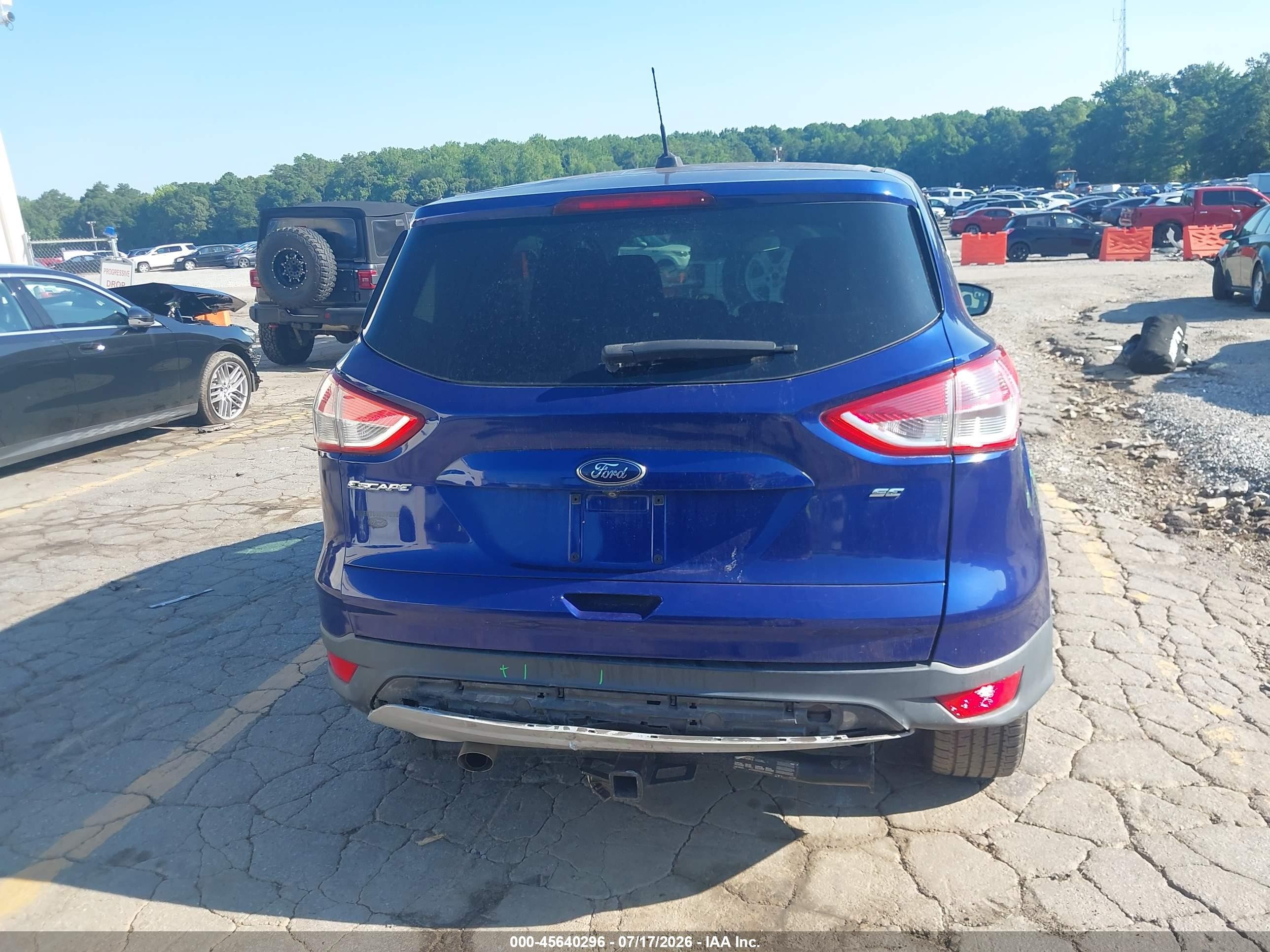 2015 Ford Escape Se Blue vin: 1FMCU0G73FUB16343