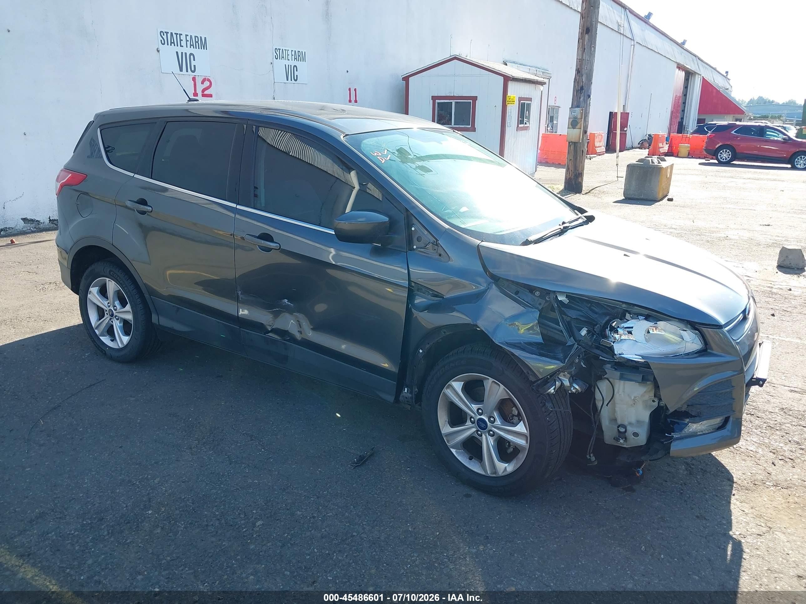 2015 Ford Escape Se Gray vin: 1FMCU0G74FUA18048