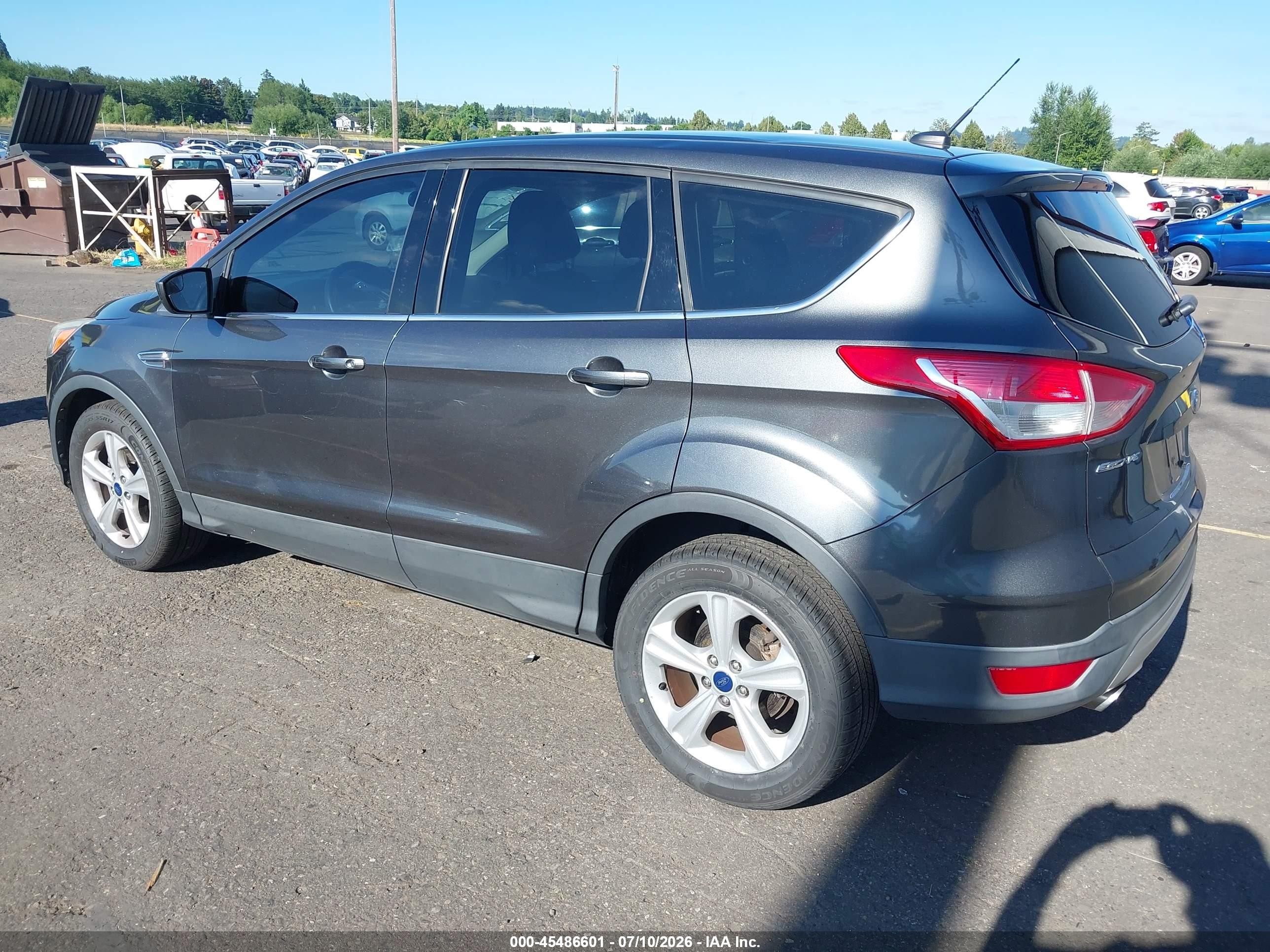 2015 Ford Escape Se Gray vin: 1FMCU0G74FUA18048