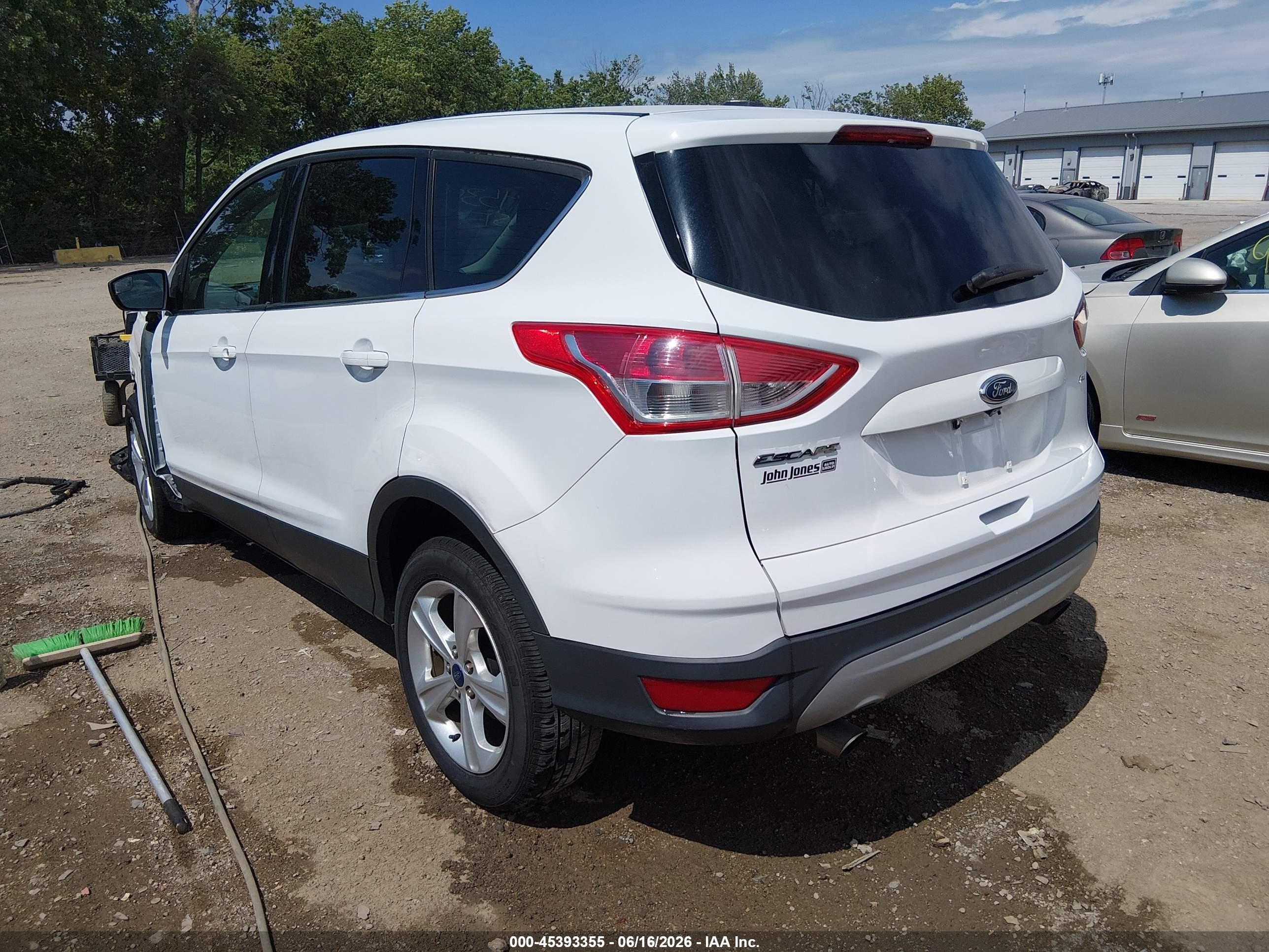 2015 Ford Escape Se White vin: 1FMCU0G74FUA37019