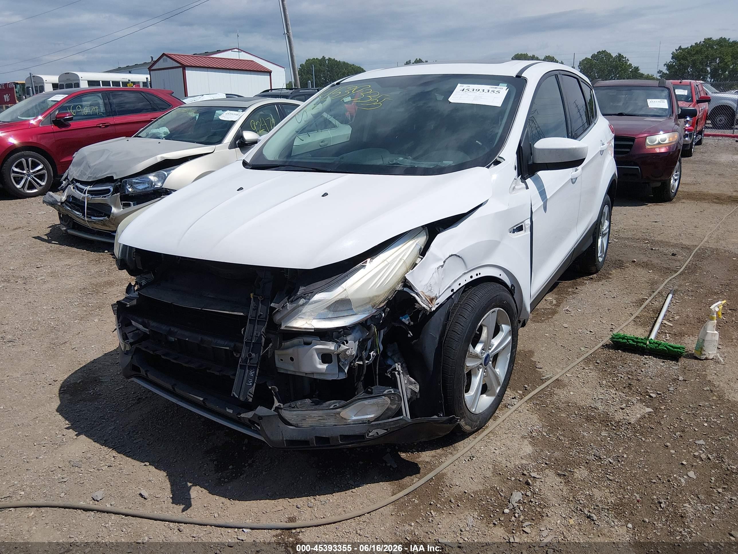 2015 Ford Escape Se White vin: 1FMCU0G74FUA37019