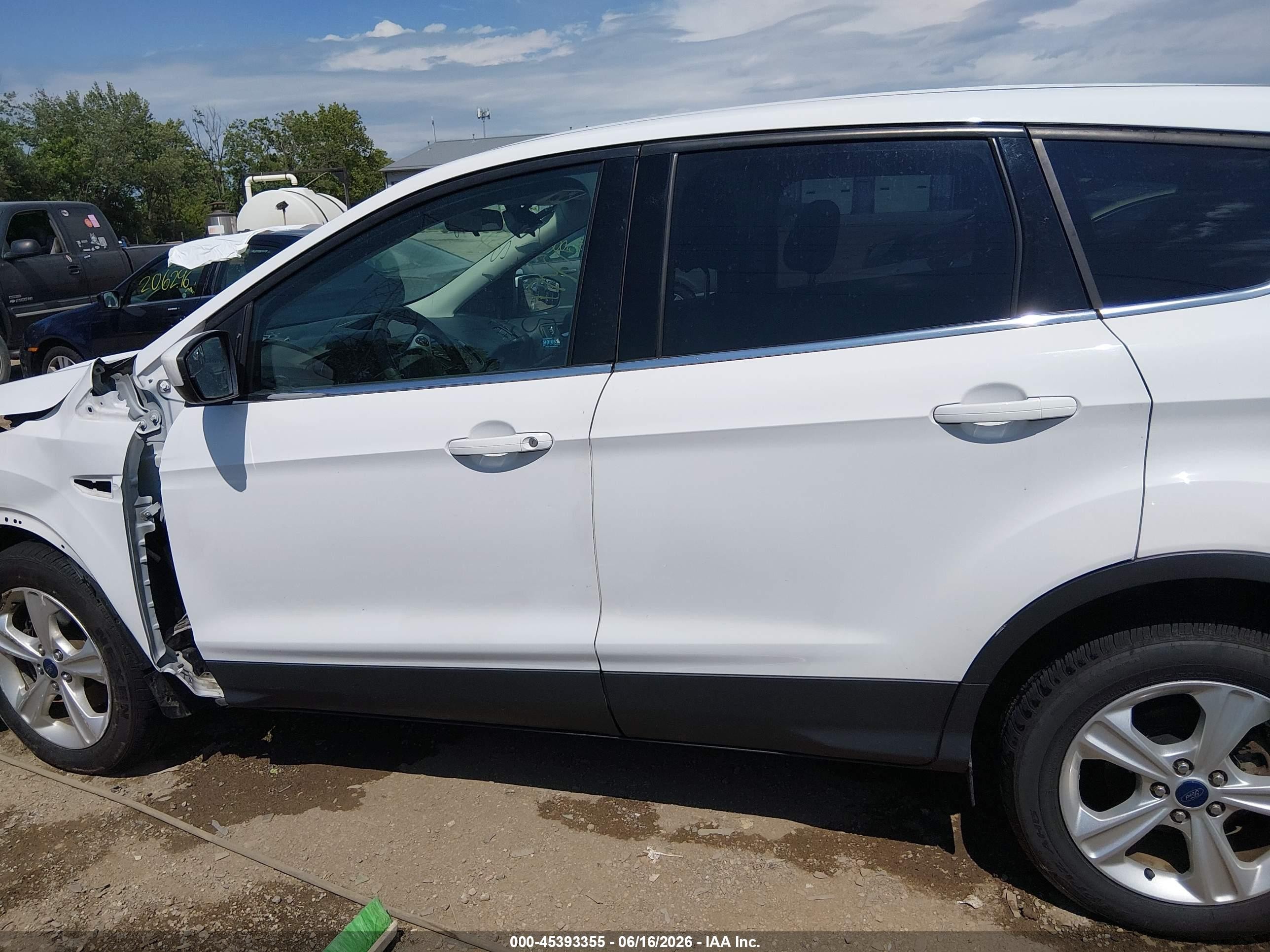 2015 Ford Escape Se White vin: 1FMCU0G74FUA37019