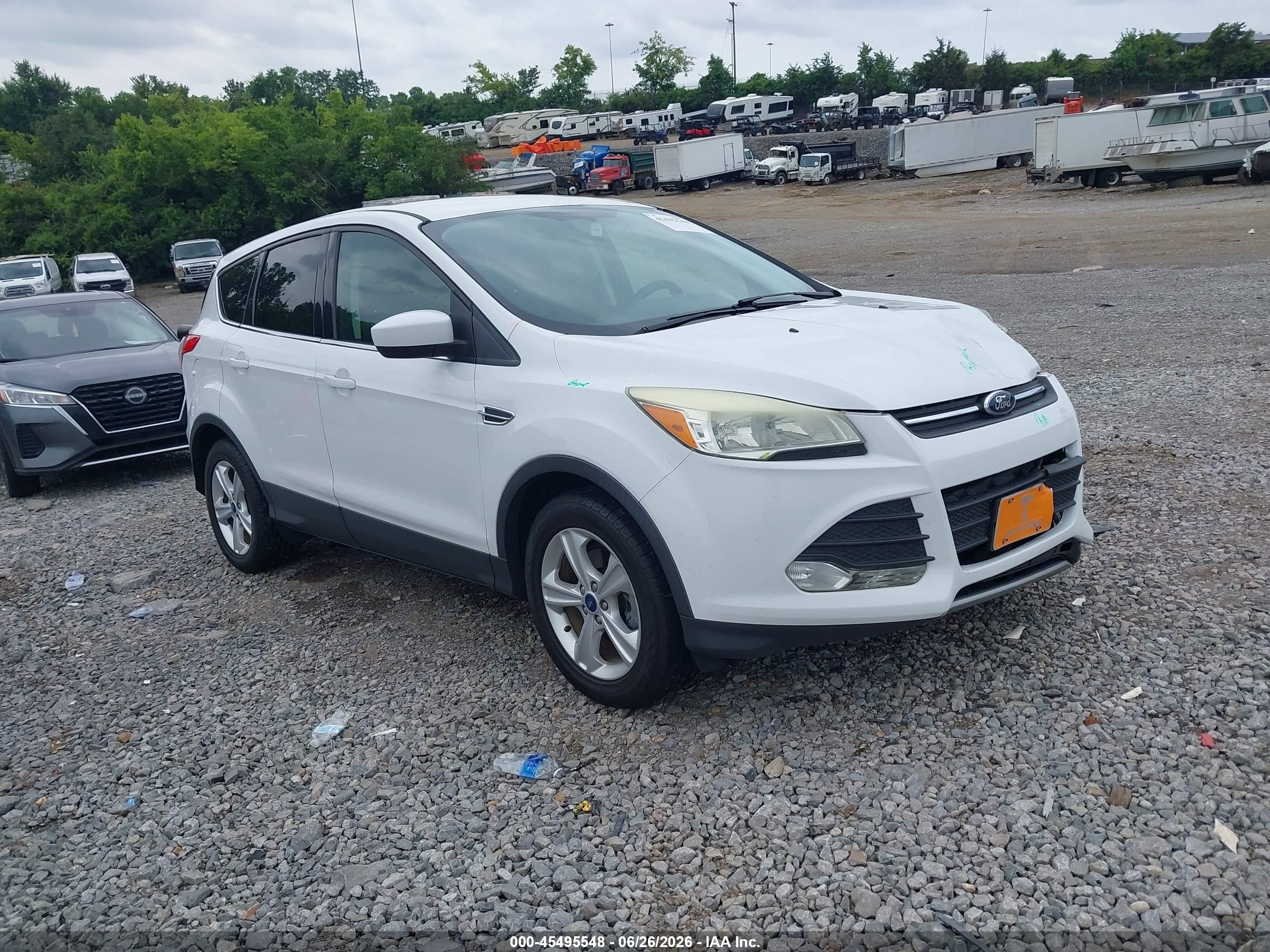 2015 Ford Escape Se White vin: 1FMCU0G75FUA11870