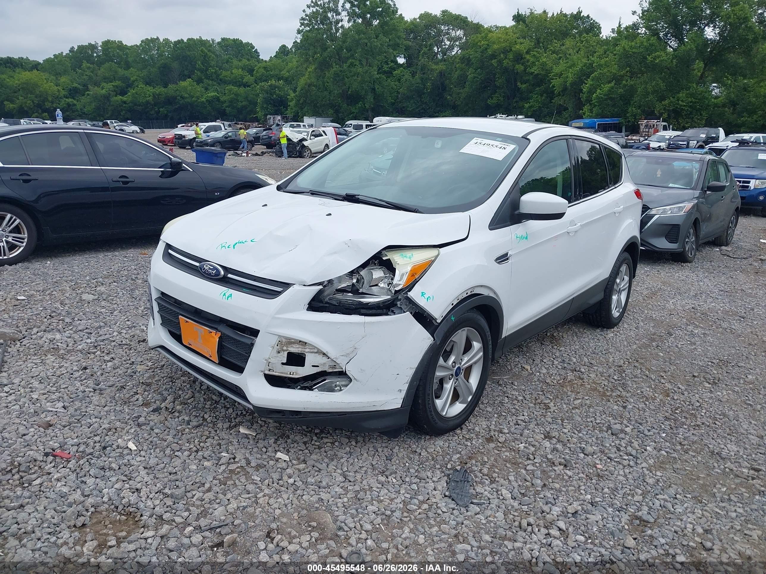 2015 Ford Escape Se White vin: 1FMCU0G75FUA11870