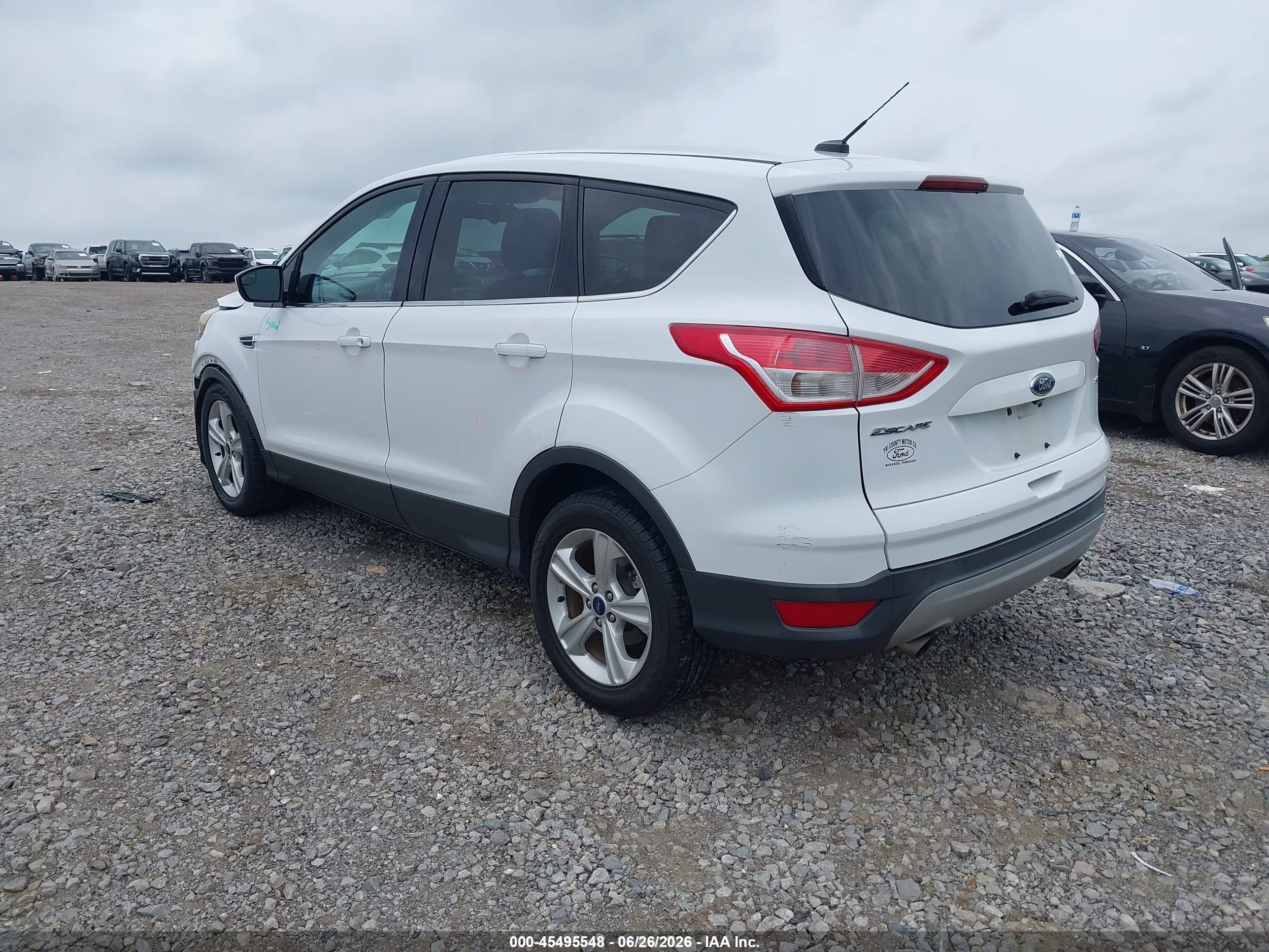 2015 Ford Escape Se White vin: 1FMCU0G75FUA11870