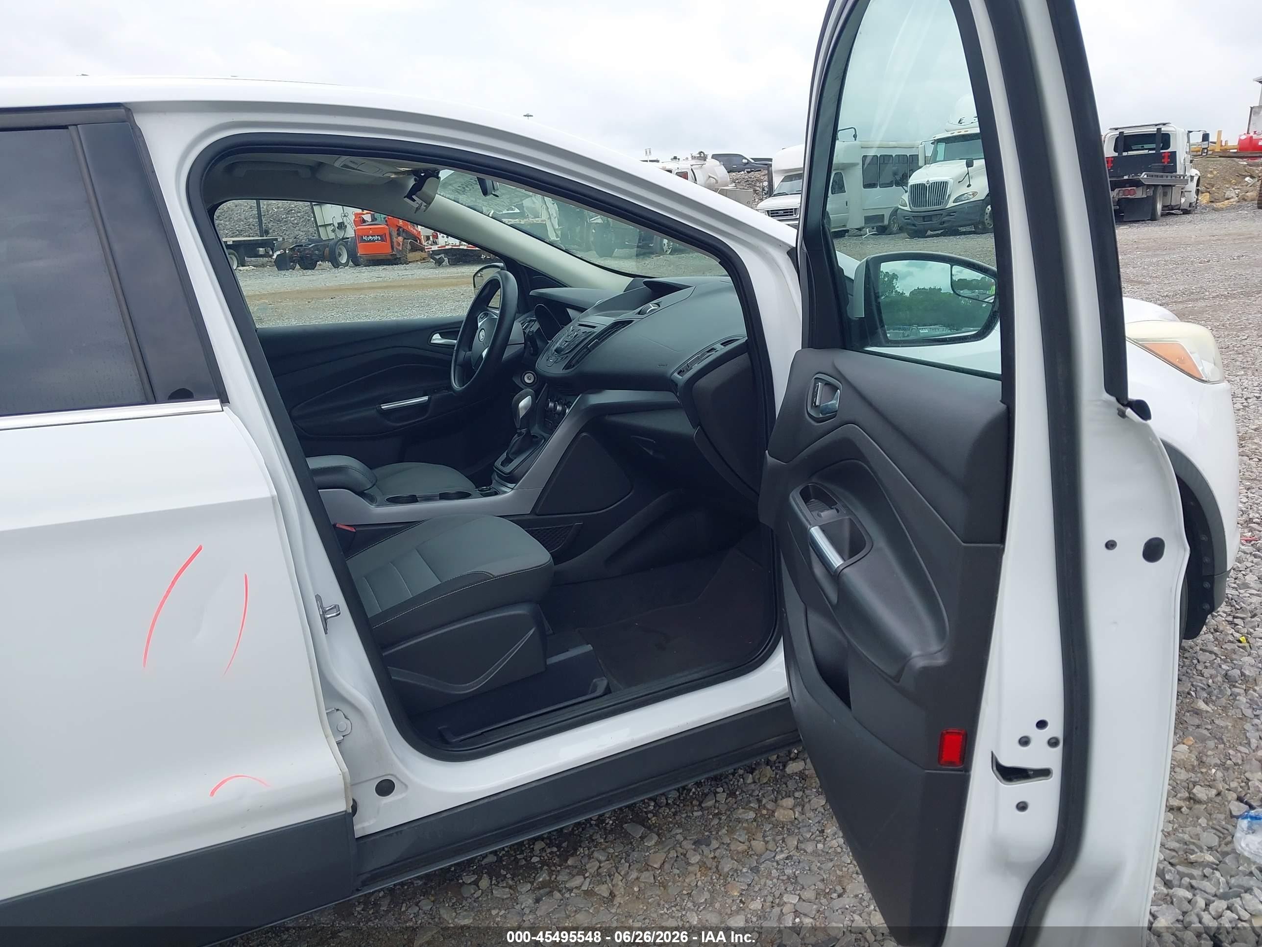 2015 Ford Escape Se White vin: 1FMCU0G75FUA11870