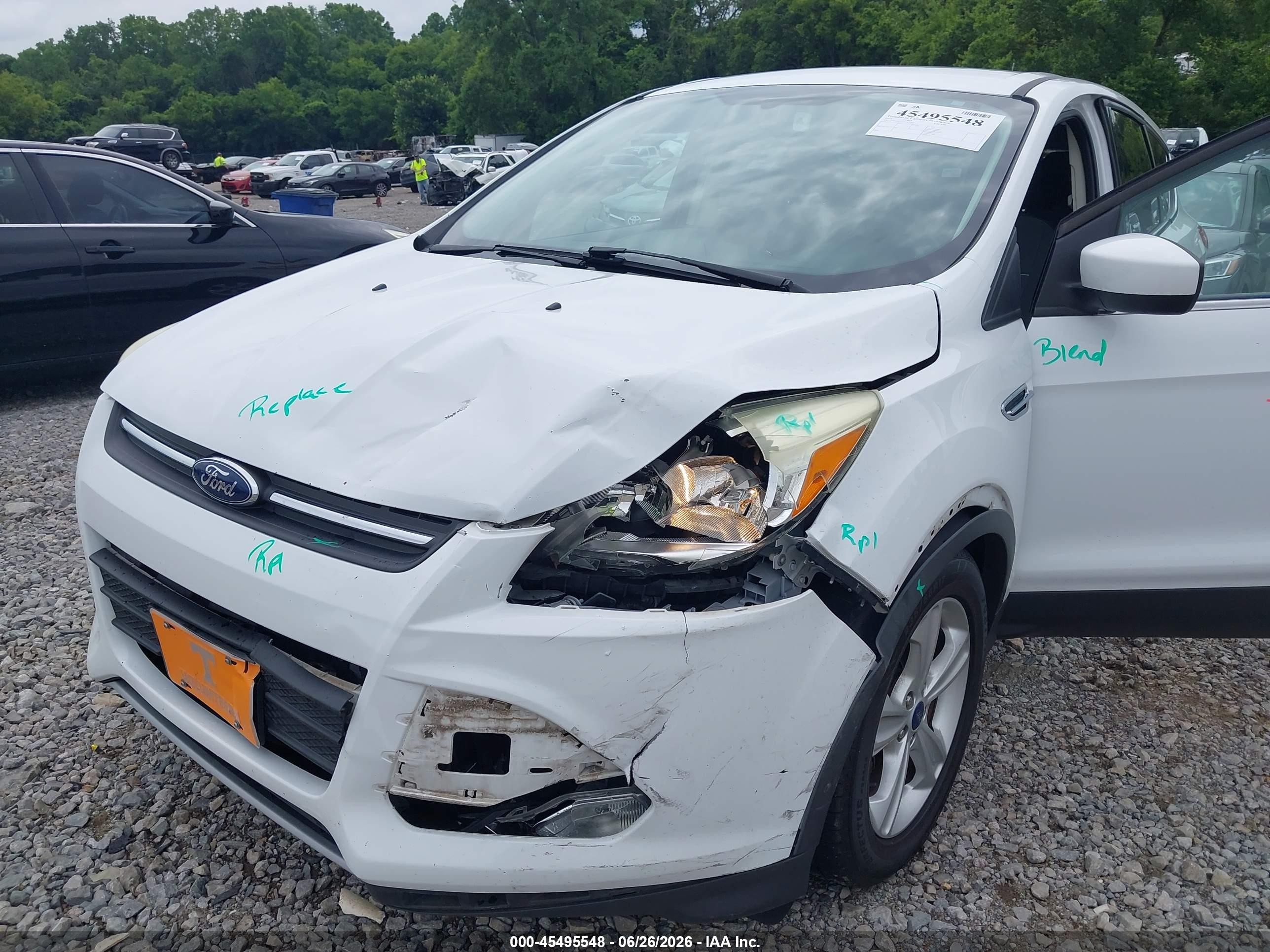 2015 Ford Escape Se White vin: 1FMCU0G75FUA11870