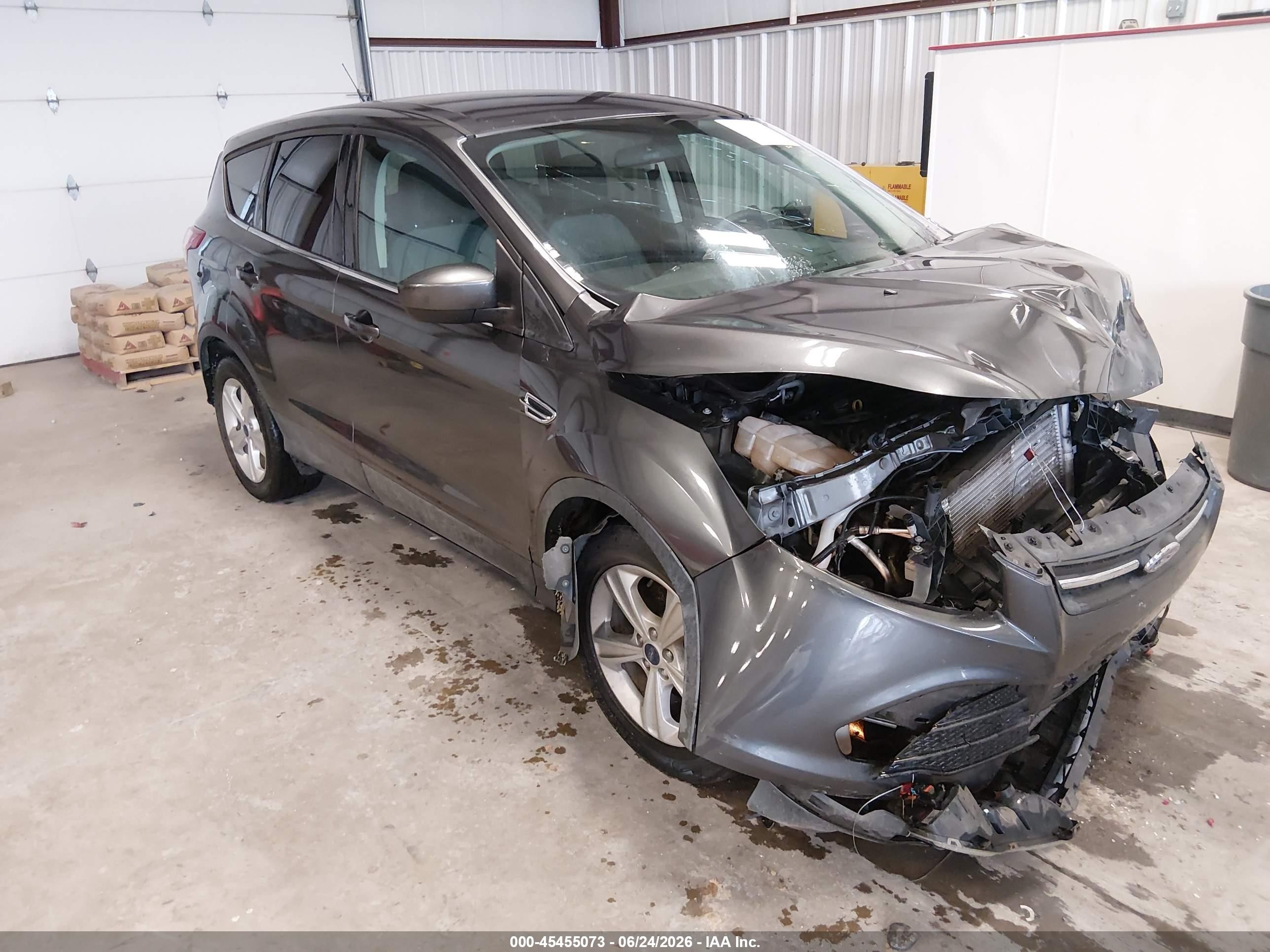 2015 Ford Escape Se Gray vin: 1FMCU0G75FUA42066