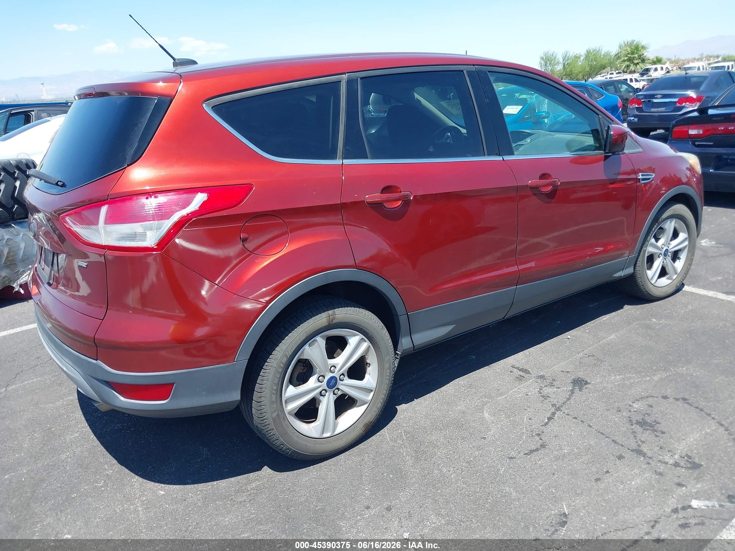2015 Ford Escape Se Red vin: 1FMCU0G75FUA43637
