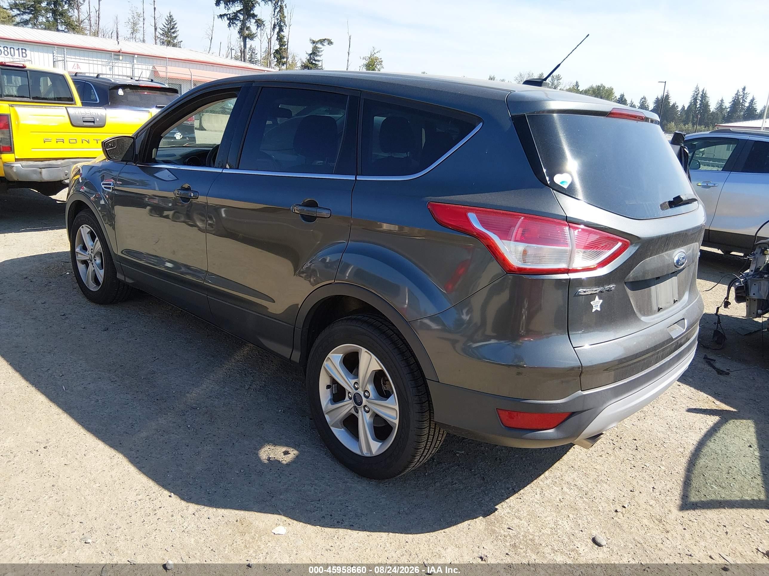 2015 Ford Escape Se Gray vin: 1FMCU0G75FUA79764