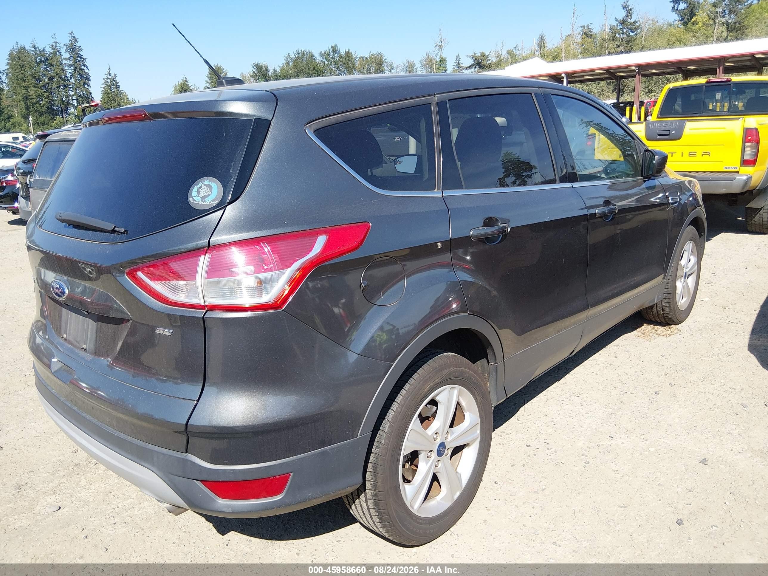 2015 Ford Escape Se Gray vin: 1FMCU0G75FUA79764
