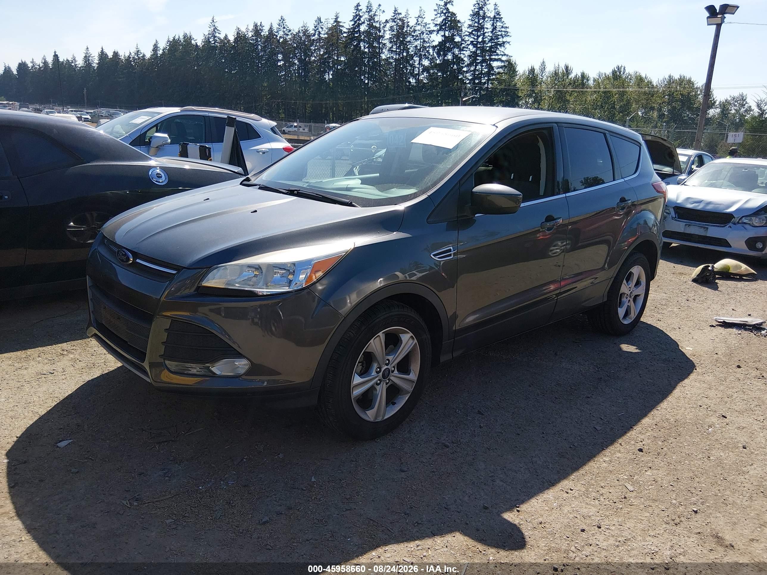 2015 Ford Escape Se Gray vin: 1FMCU0G75FUA79764