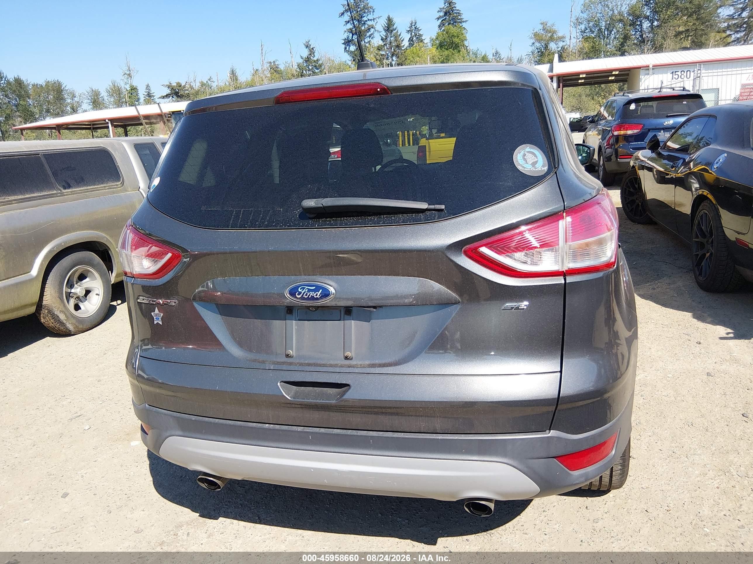 2015 Ford Escape Se Gray vin: 1FMCU0G75FUA79764