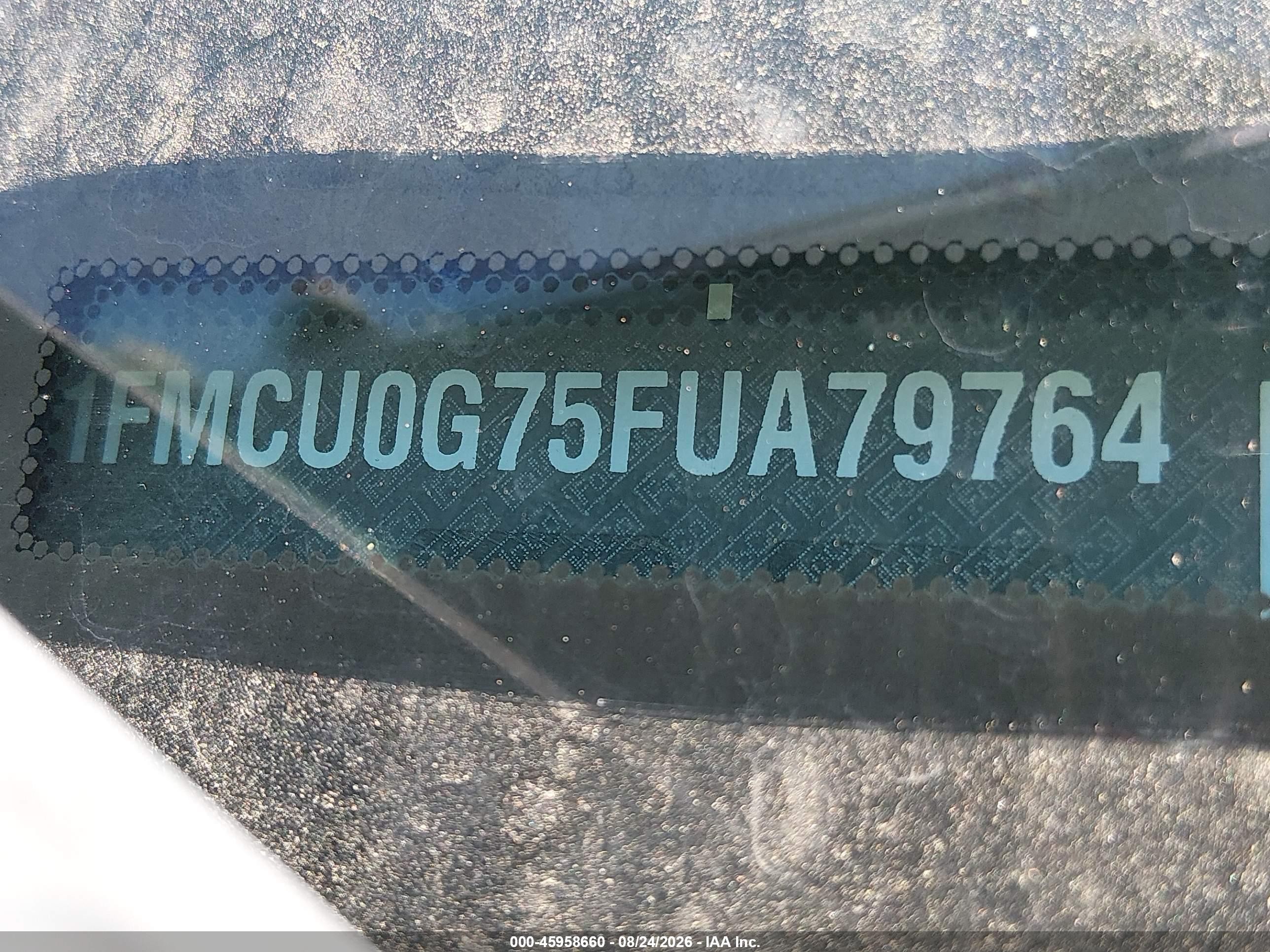 2015 Ford Escape Se Gray vin: 1FMCU0G75FUA79764