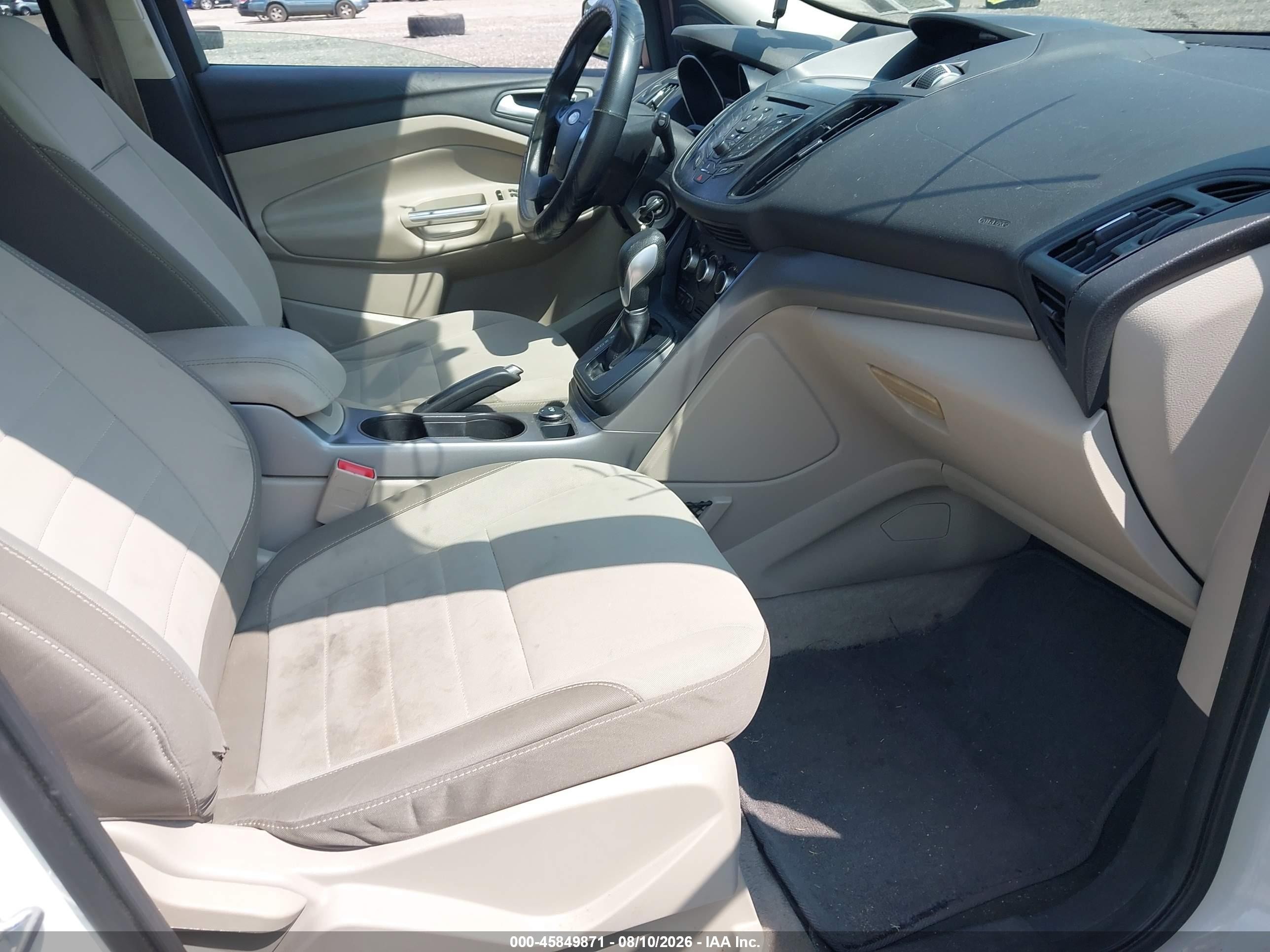 2015 Ford Escape Se White vin: 1FMCU0G75FUB16778