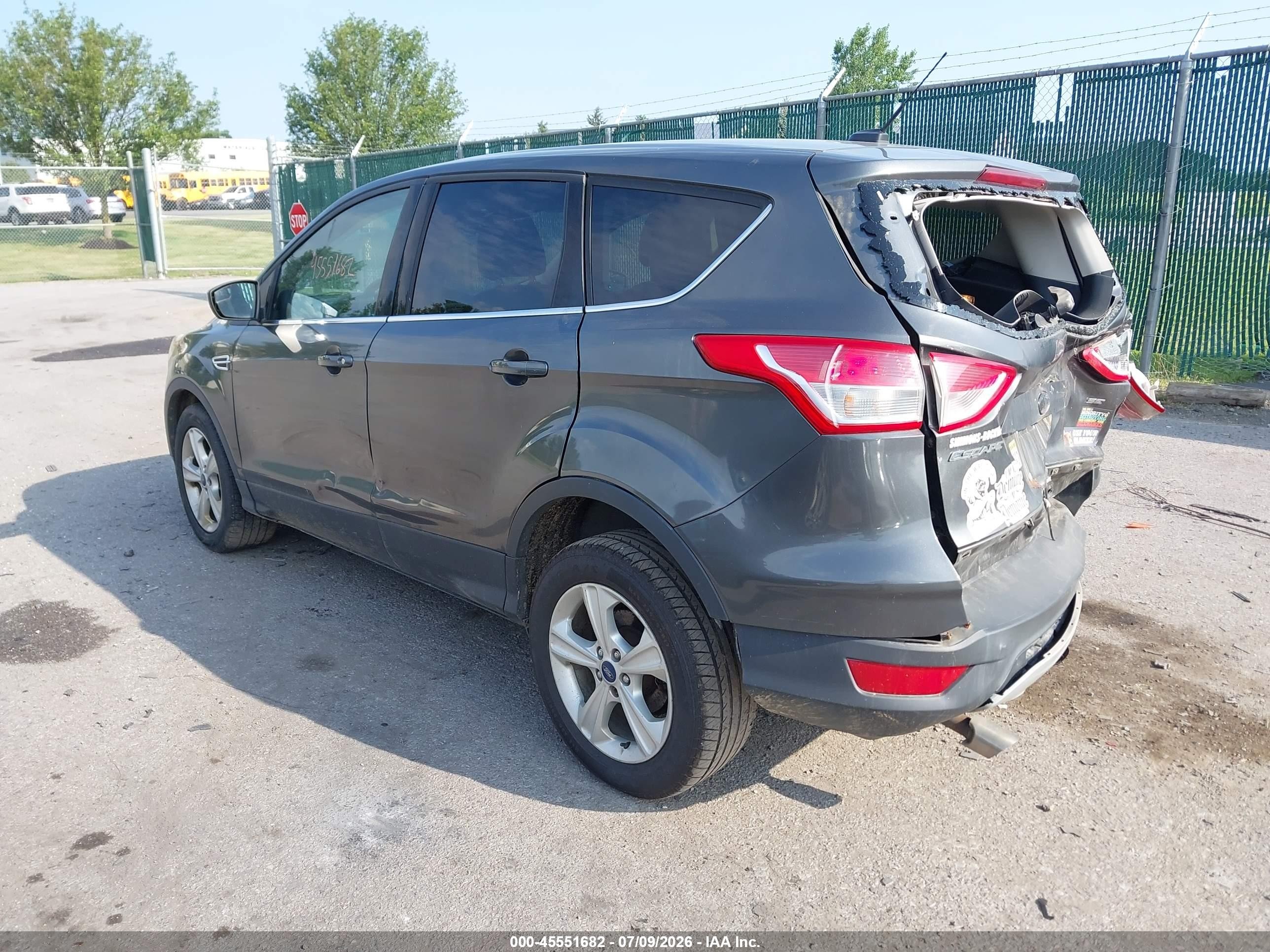 2015 Ford Escape Se Gray vin: 1FMCU0G75FUB90783