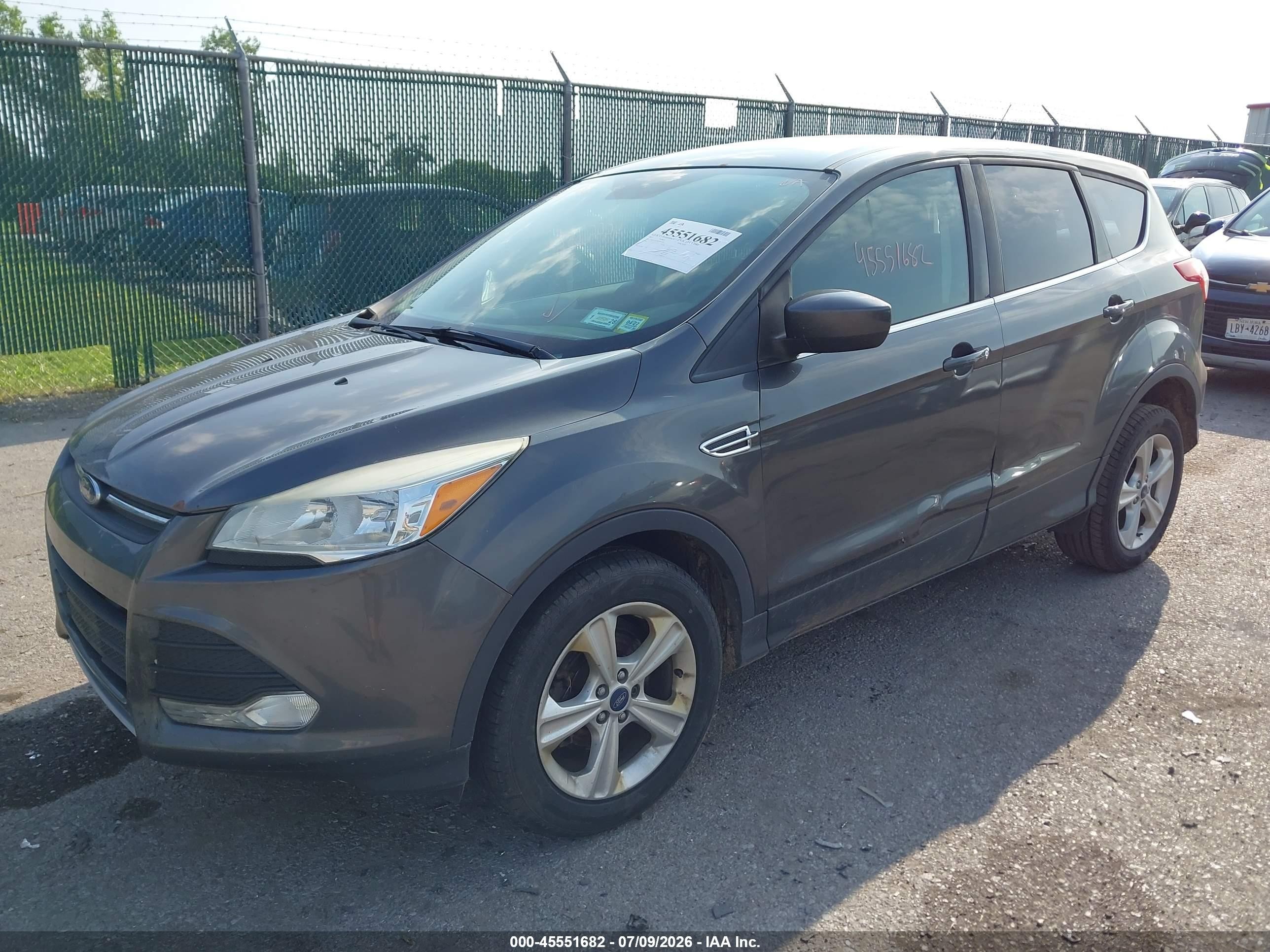 2015 Ford Escape Se Gray vin: 1FMCU0G75FUB90783