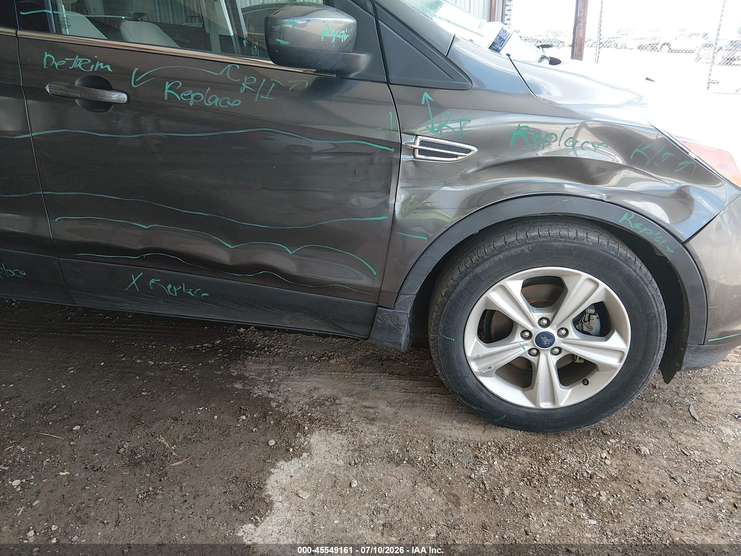 2015 Ford Escape Se Pewter vin: 1FMCU0G75FUC40176