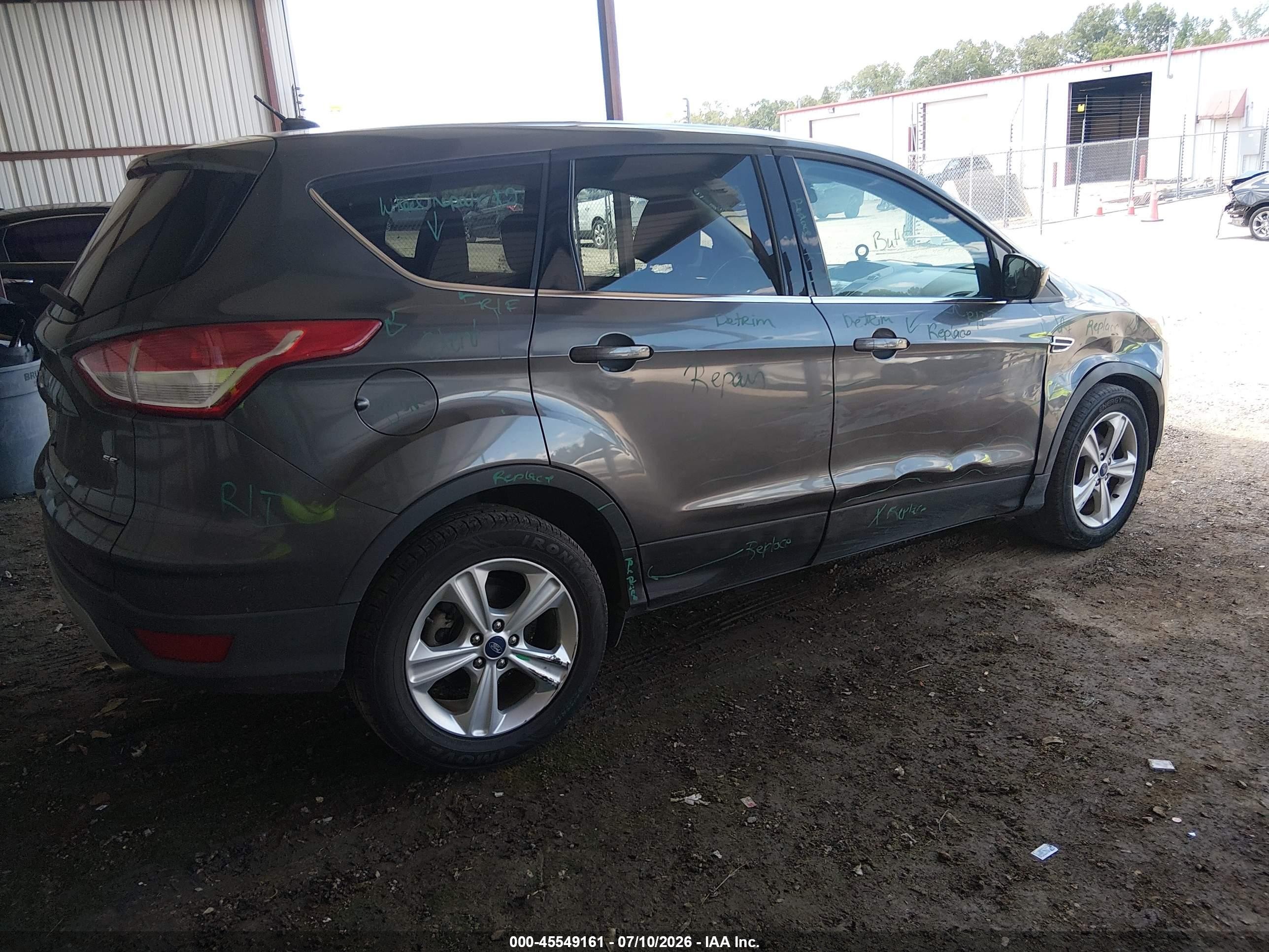 2015 Ford Escape Se Pewter vin: 1FMCU0G75FUC40176